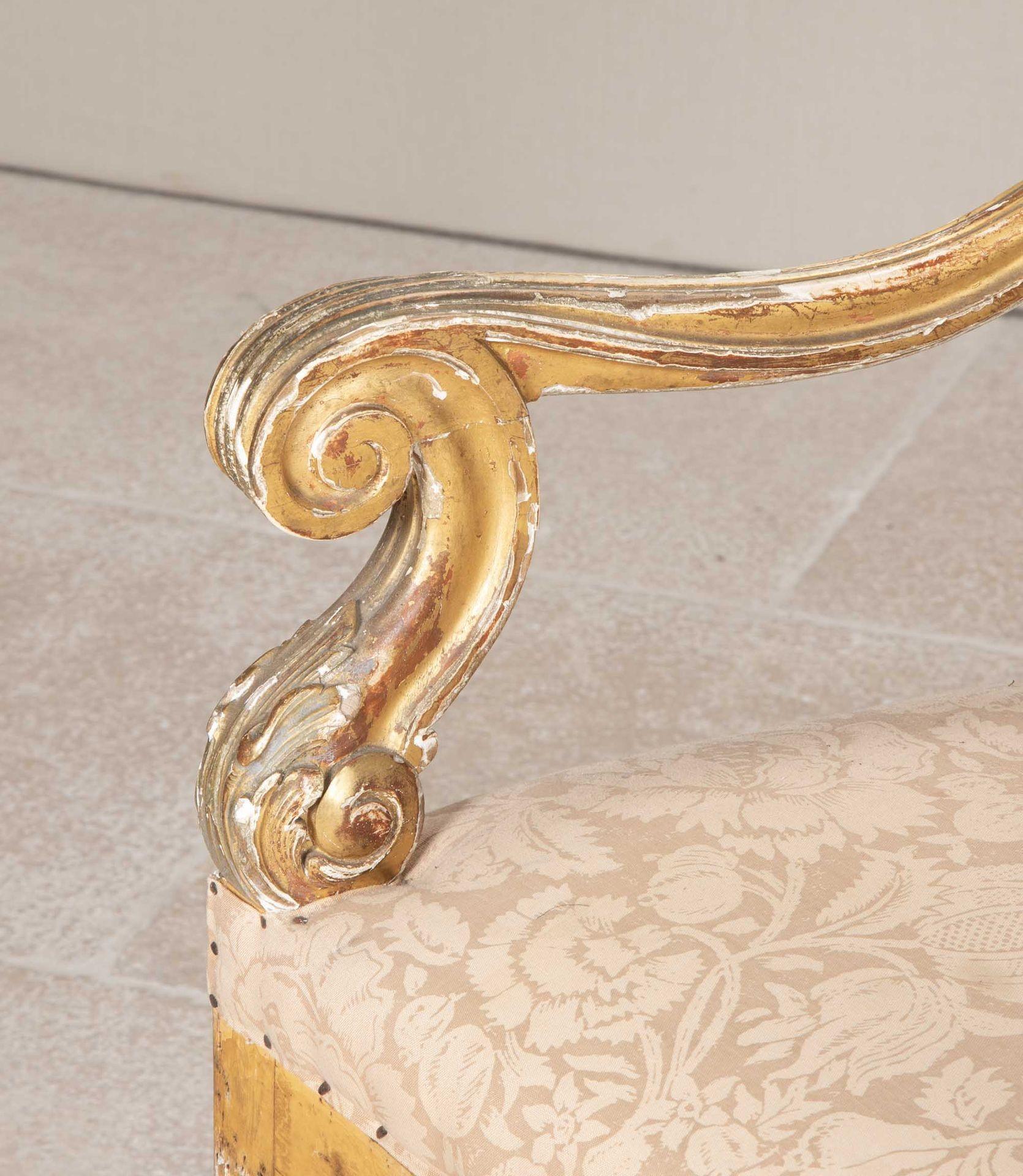 Set of Six 19th Century Louis XIV Style Giltwood Dining Chairs and Two Armchairs For Sale 4