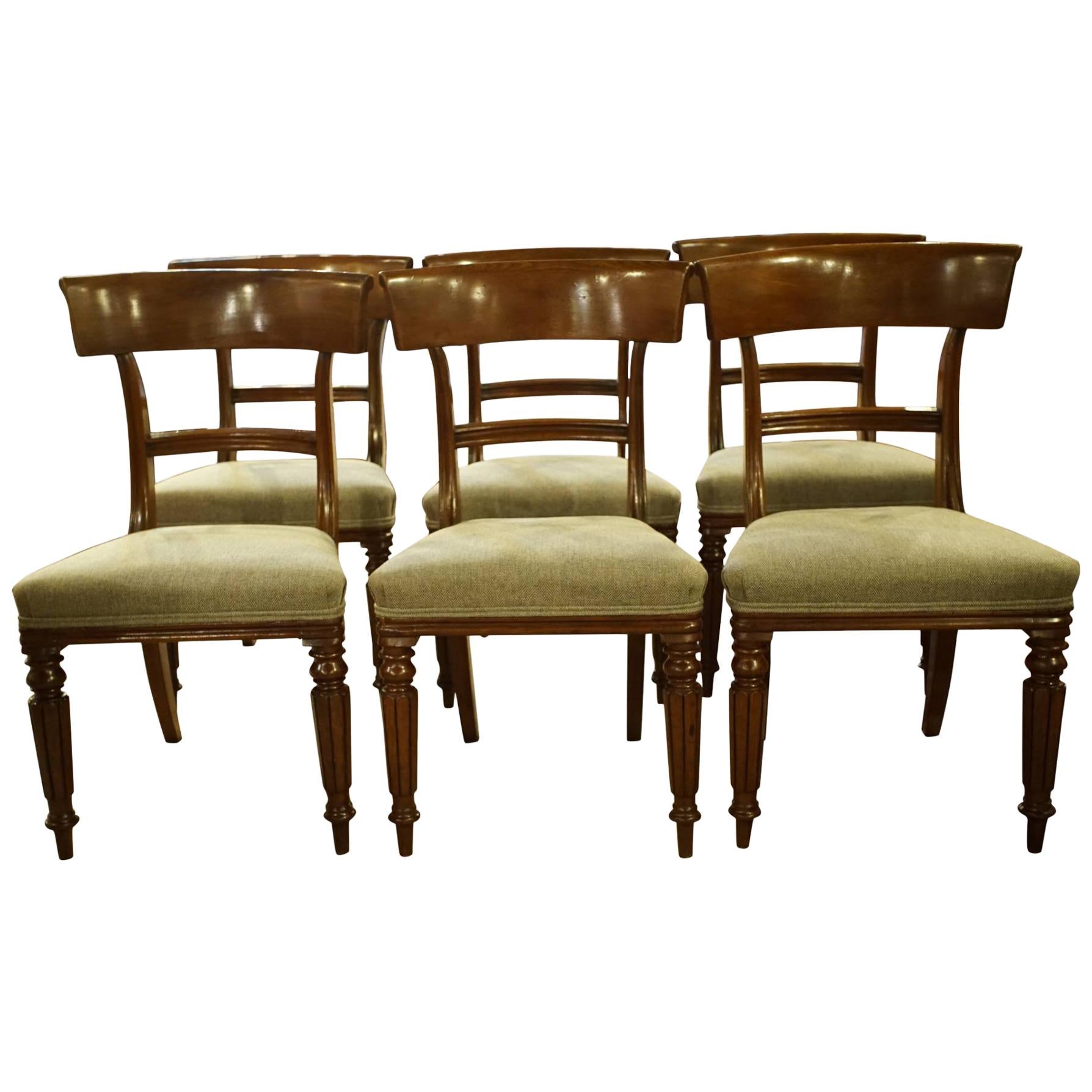 Set of six 19th Century Mahogany Chairs For Sale