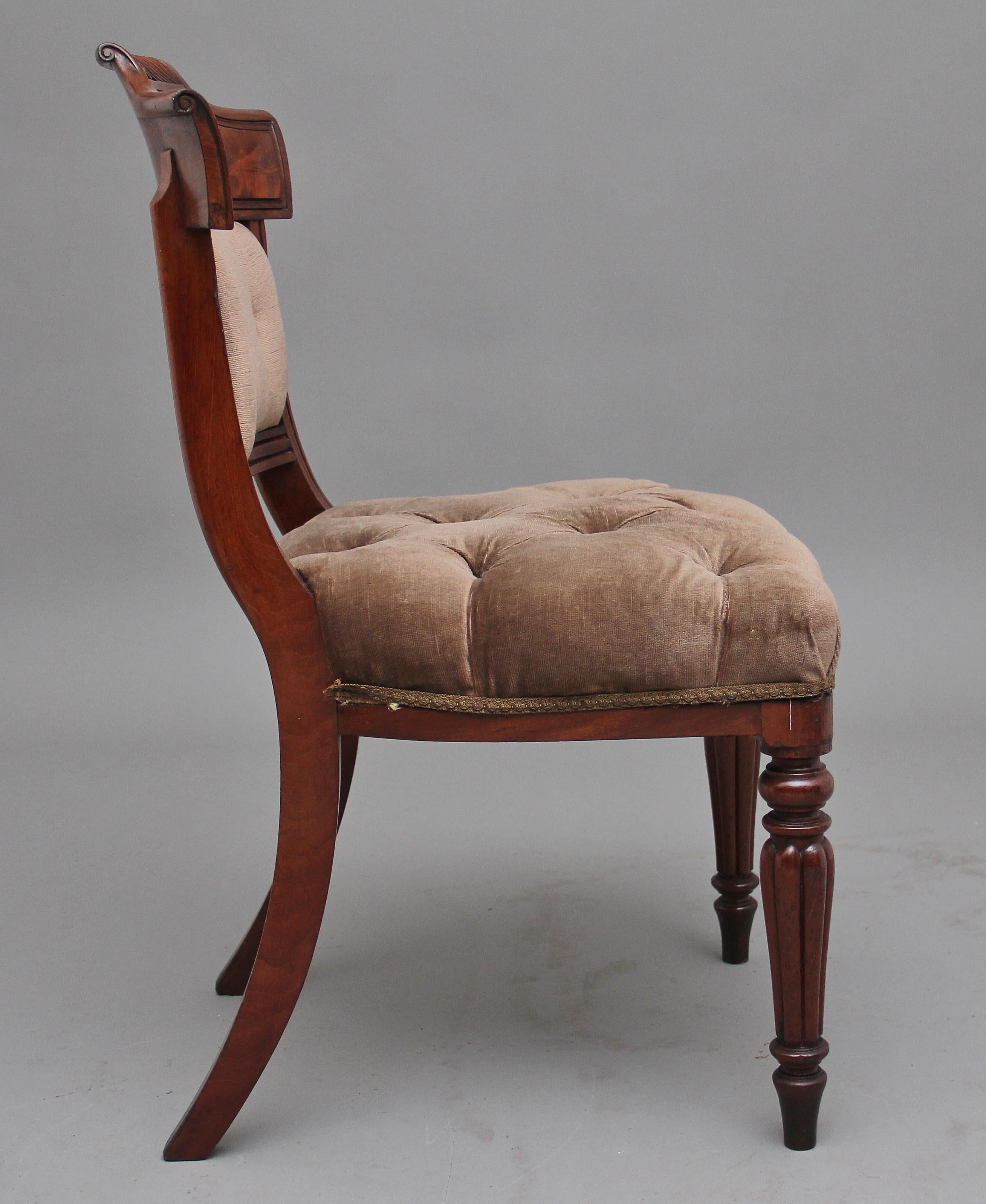 Victorian Set of Six 19th Century Mahogany Dining Chairs