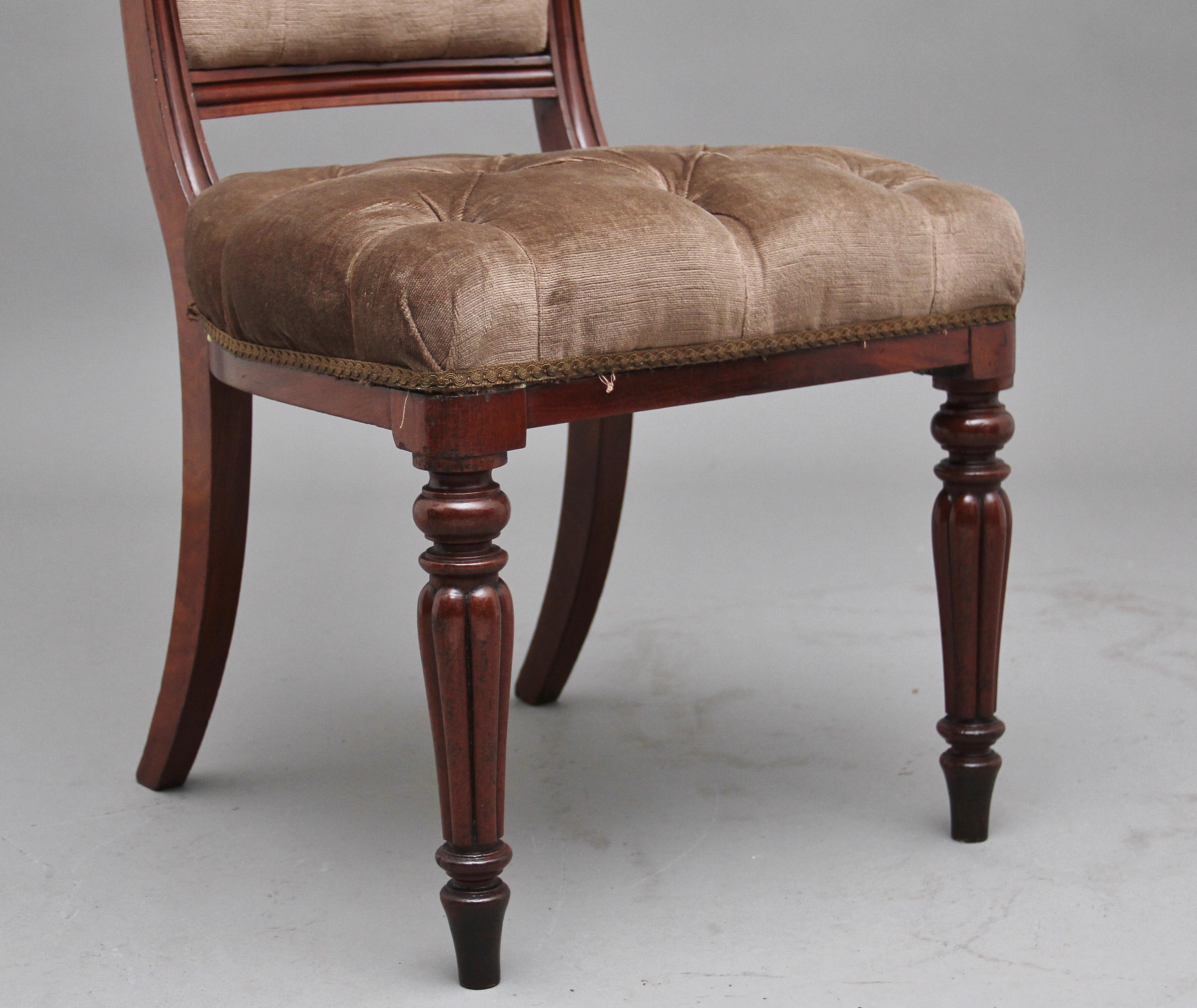 Set of Six 19th Century Mahogany Dining Chairs 3