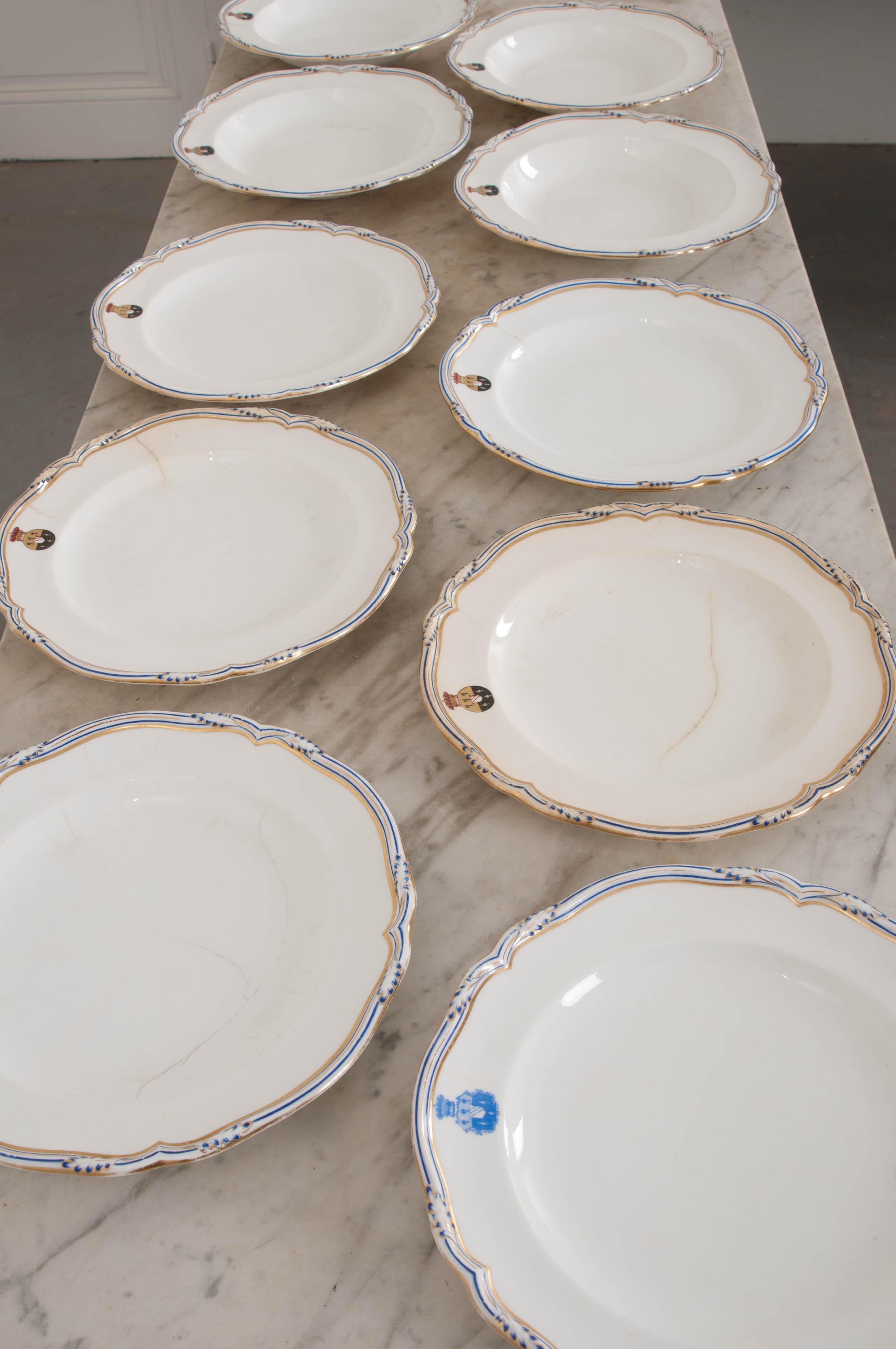 Set of Six 19th Century Minton China Dinner Plates 1