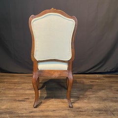 Set of Six 19th Century Museum Quality Walnut & Upholstered Dining Chairs
