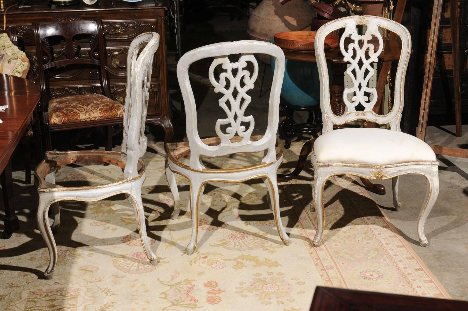 Set of Six 19th Century Painted Dining Chairs 2