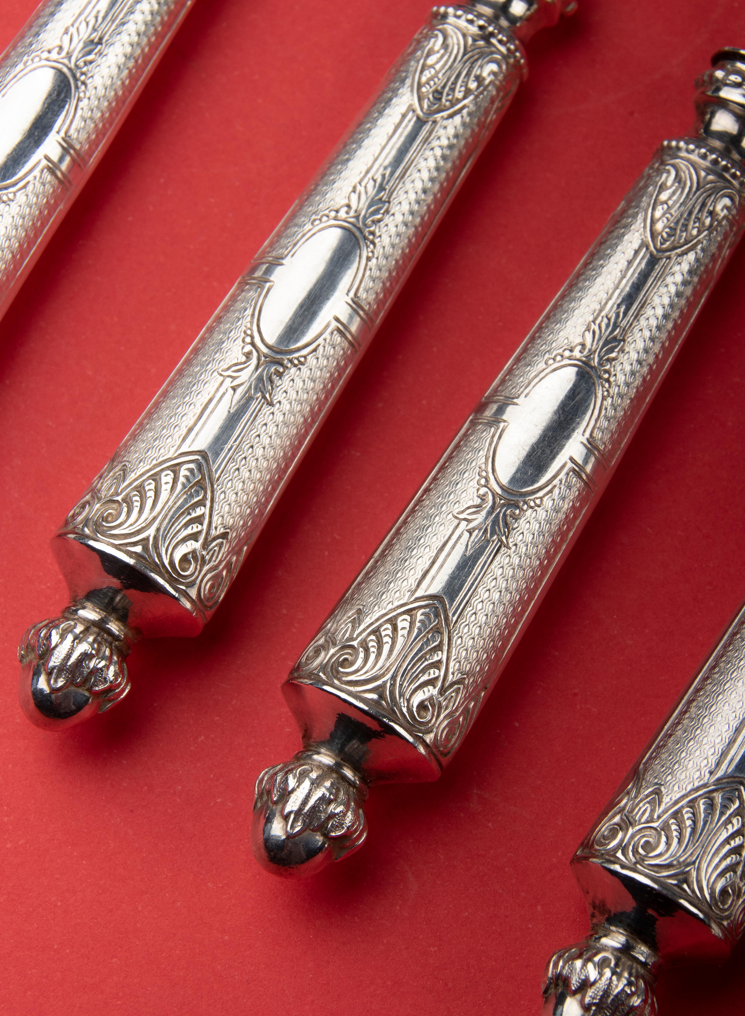 Set of Six 19th Century Silver Oyster Forks 2