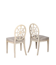 Set of Six 19th Century Spider Back Swedish Chairs