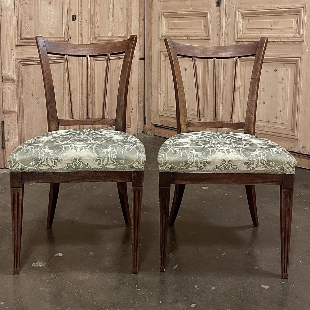 Late 19th Century Set of Six 19th Century Swedish Dining Chairs For Sale
