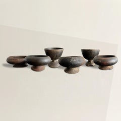 Set of Six 19th Century Tibetan Buddhist Alms Bowls