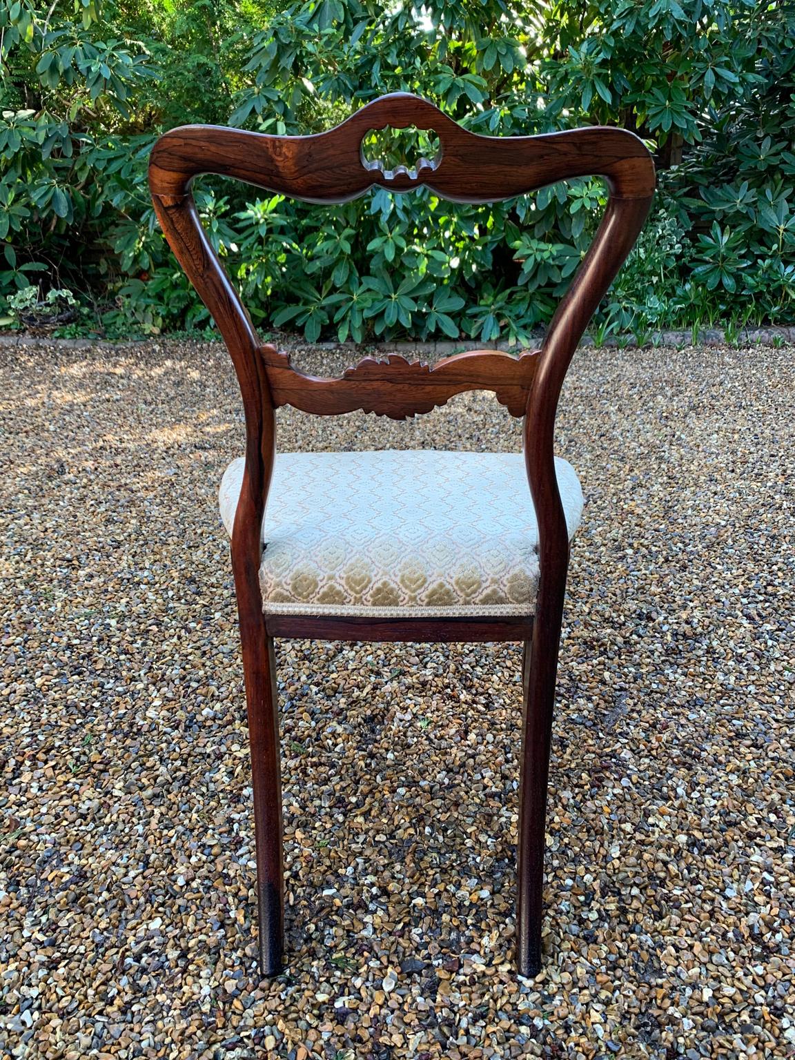 Set of Six 19th Century Victorian Rosewood Dining Chairs 5