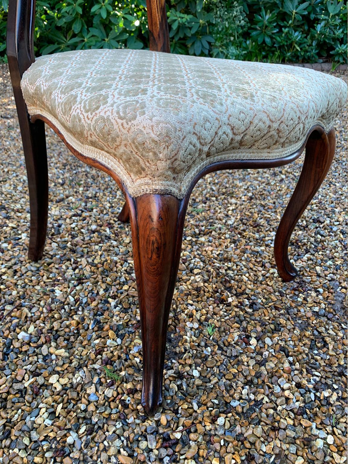 Set of Six 19th Century Victorian Rosewood Dining Chairs 7