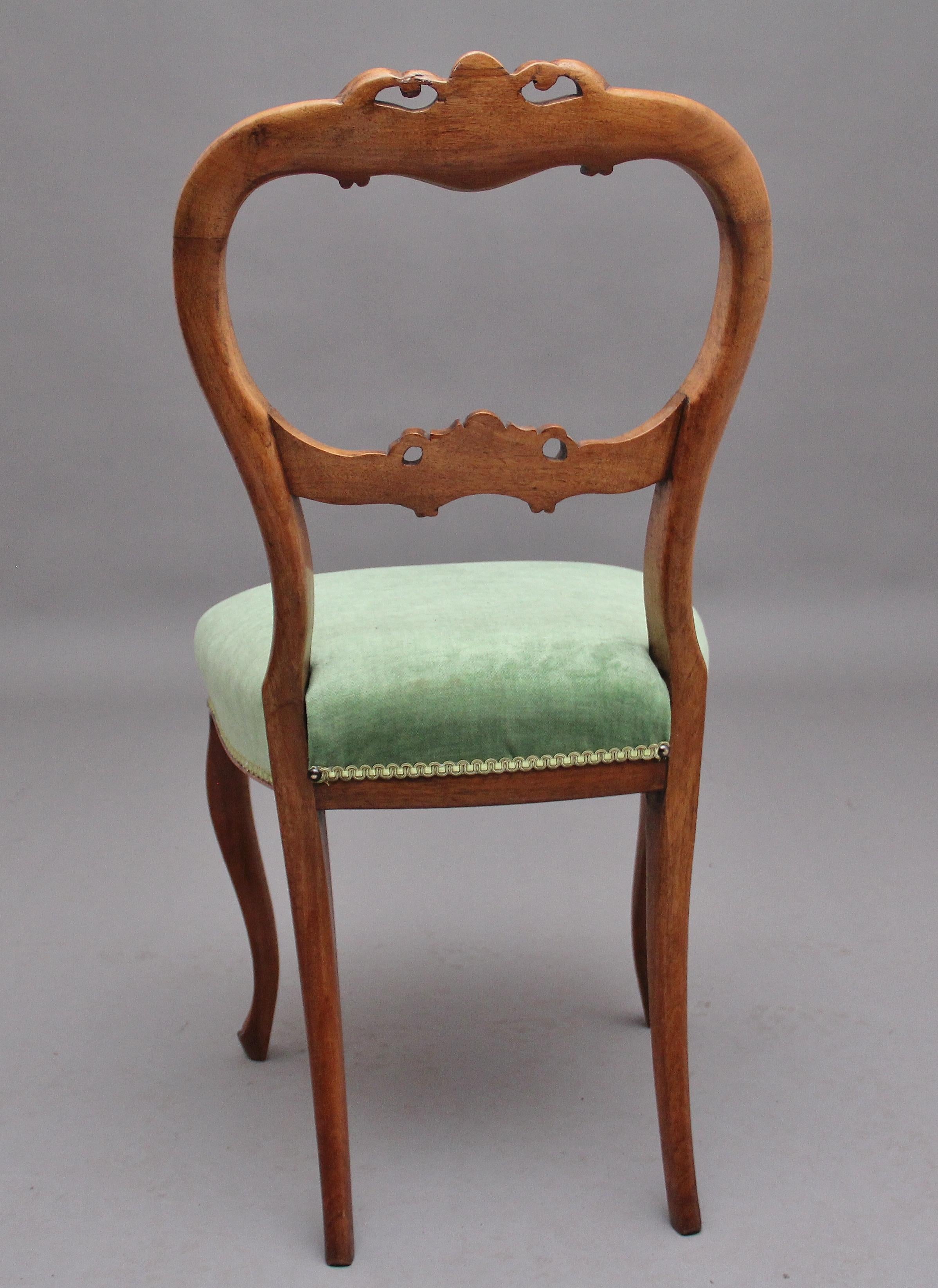 Set of Six 19th Century Walnut Dining Chairs In Good Condition In Martlesham, GB
