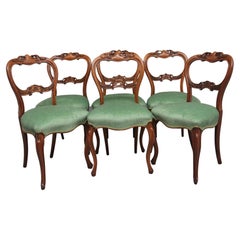 Set of Six 19th Century Walnut Dining Chairs