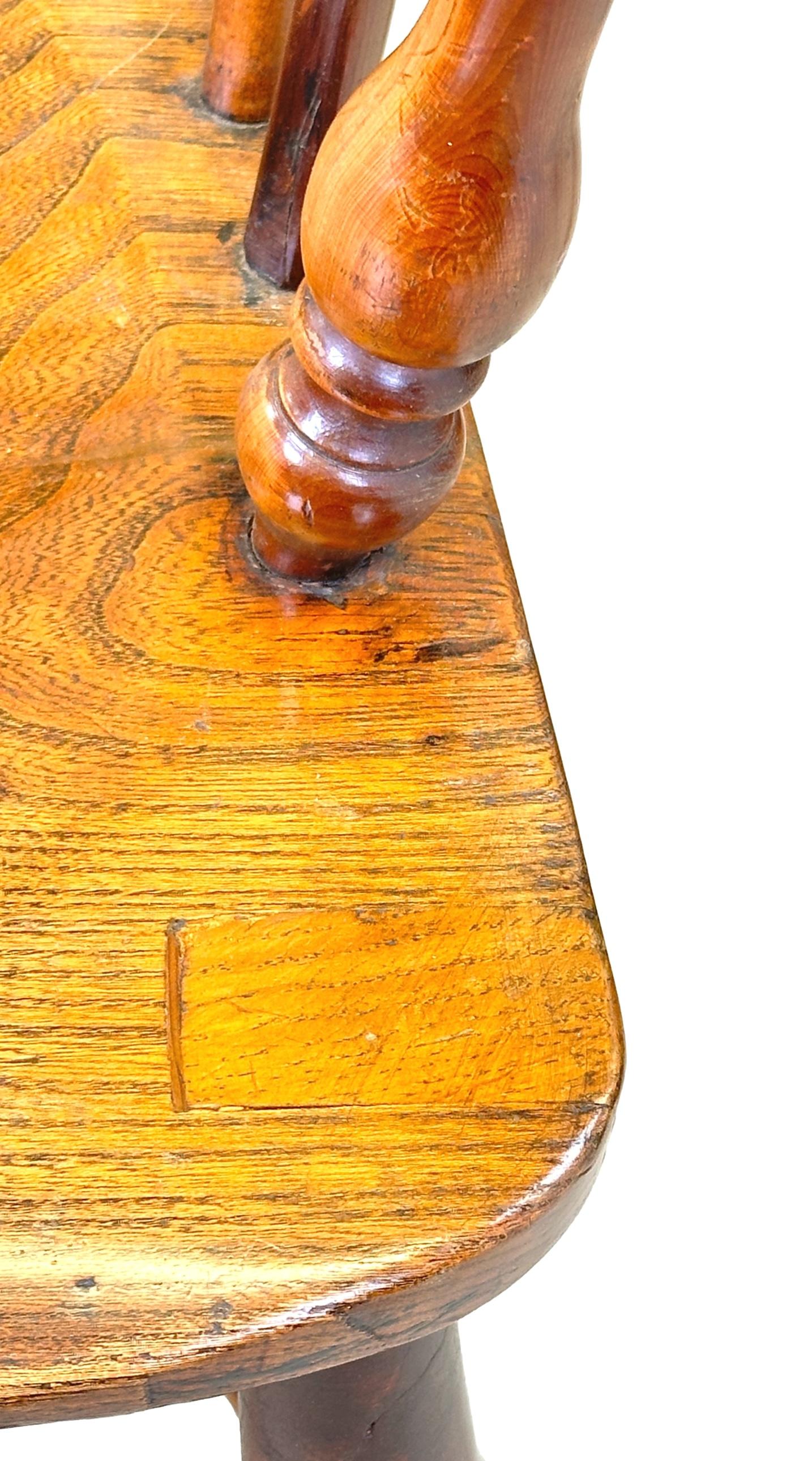 Georgiano Set di sei sedie Windsor in legno di tasso del XIX secolo in vendita