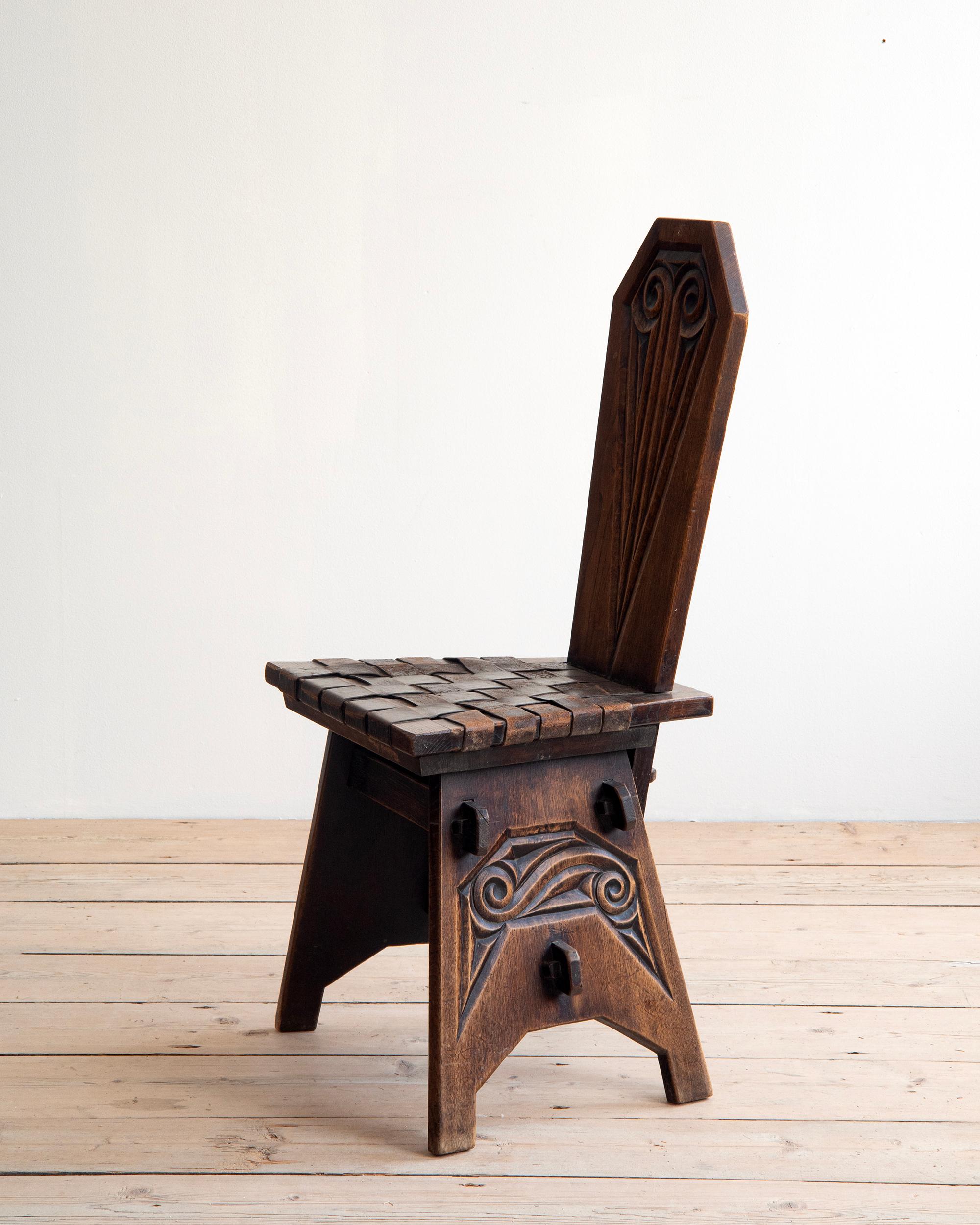 Fait main Ensemble de six chaises du 20e siècle par Joseph Savina en vente