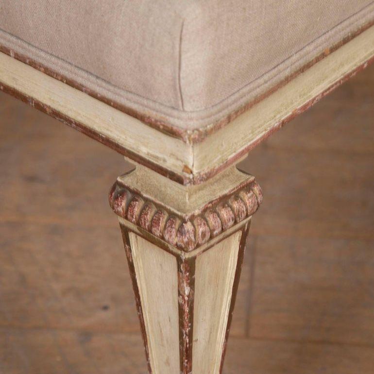 Fabric Set of Six 20th Century French Dining Chairs