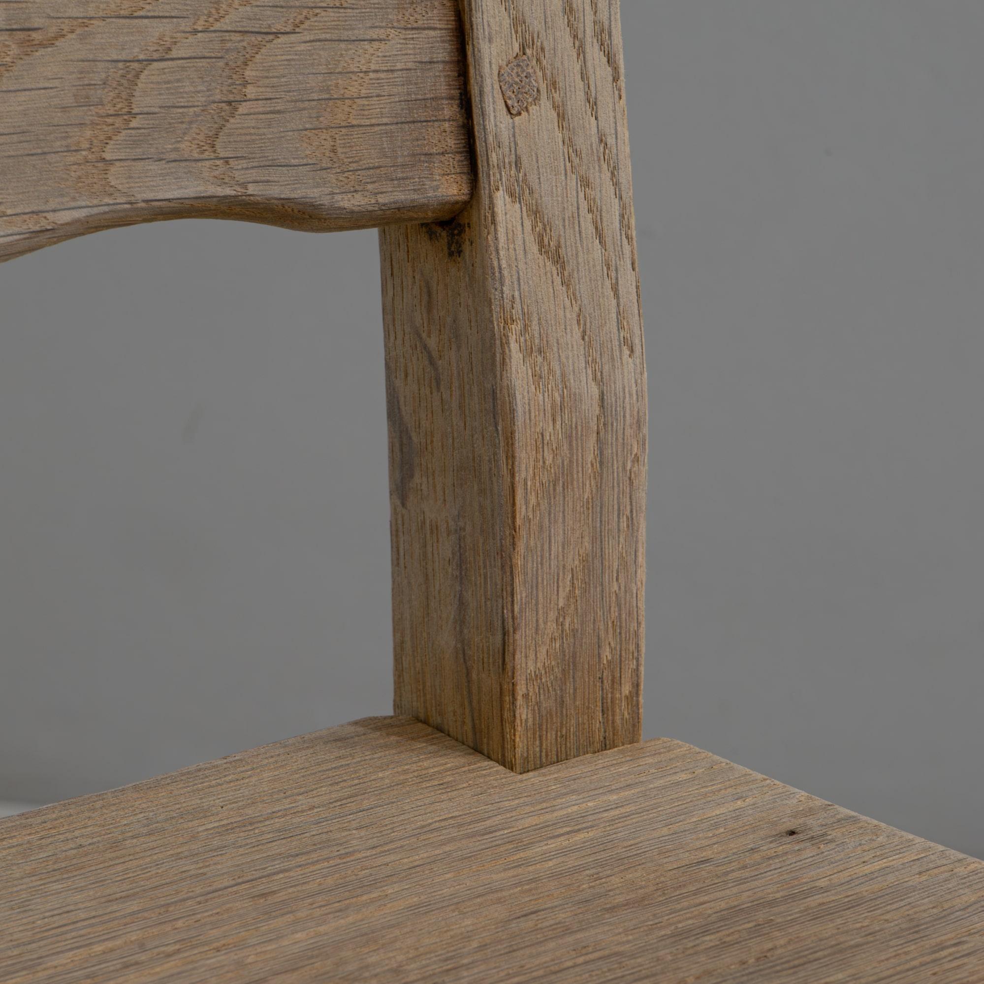 Set di sei sedie da pranzo con schienale a scaletta in Oak del XX secolo. in vendita 2