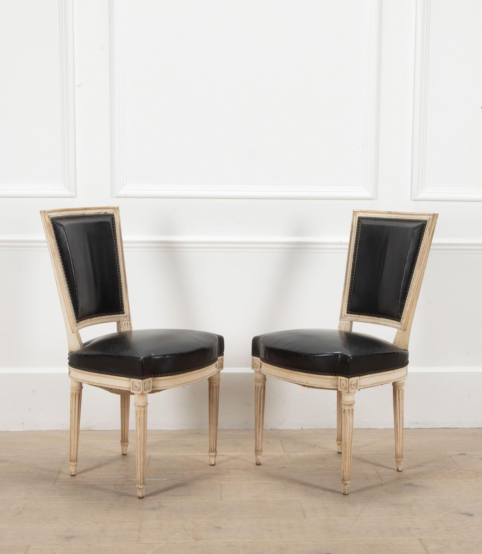 French Set of Six 20th Century Maison Jansen Louis XVI Chairs