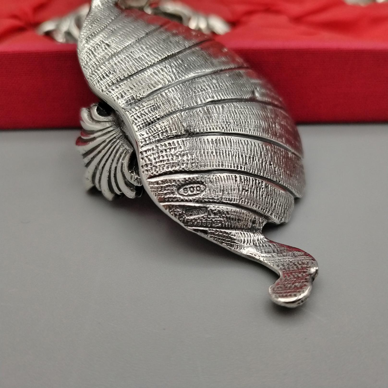 Zwölfergruppe aus massivem Silber in Muschelform des 20. Jahrhunderts Platzhalter im Angebot 2