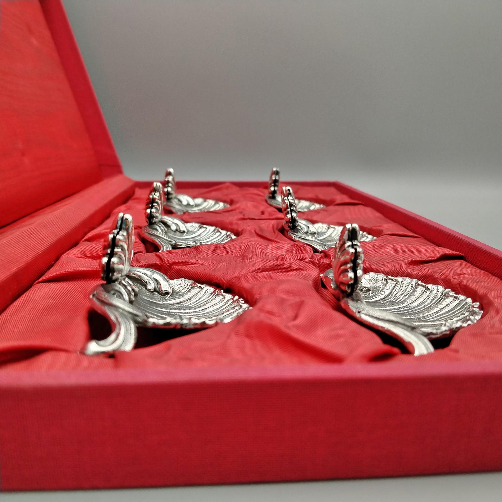 Zwölfergruppe aus massivem Silber in Muschelform des 20. Jahrhunderts Platzhalter im Angebot 4