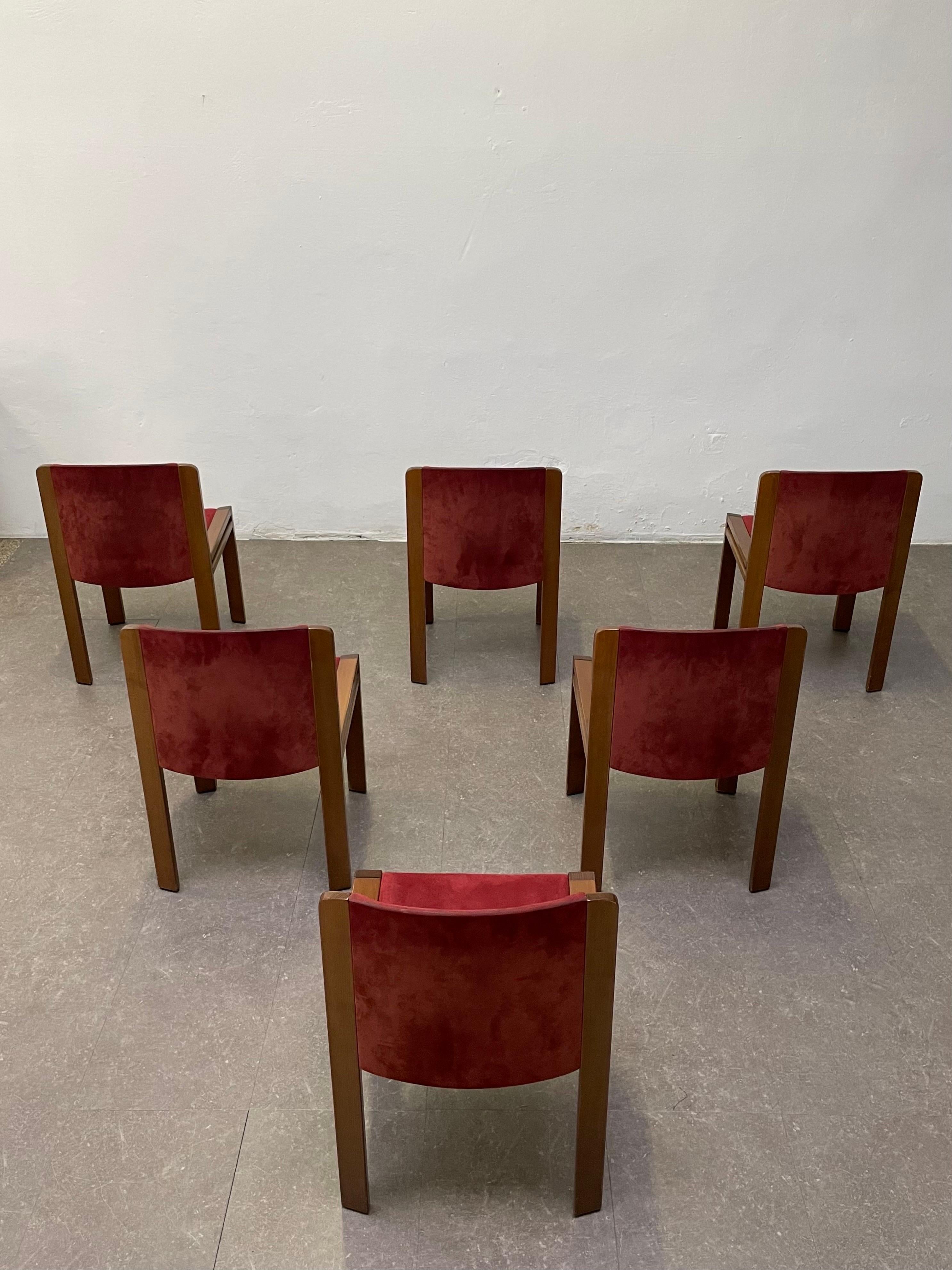 Set of Six '300' Dining Chairs by Joe Colombo for Pozzi, 1960s 4