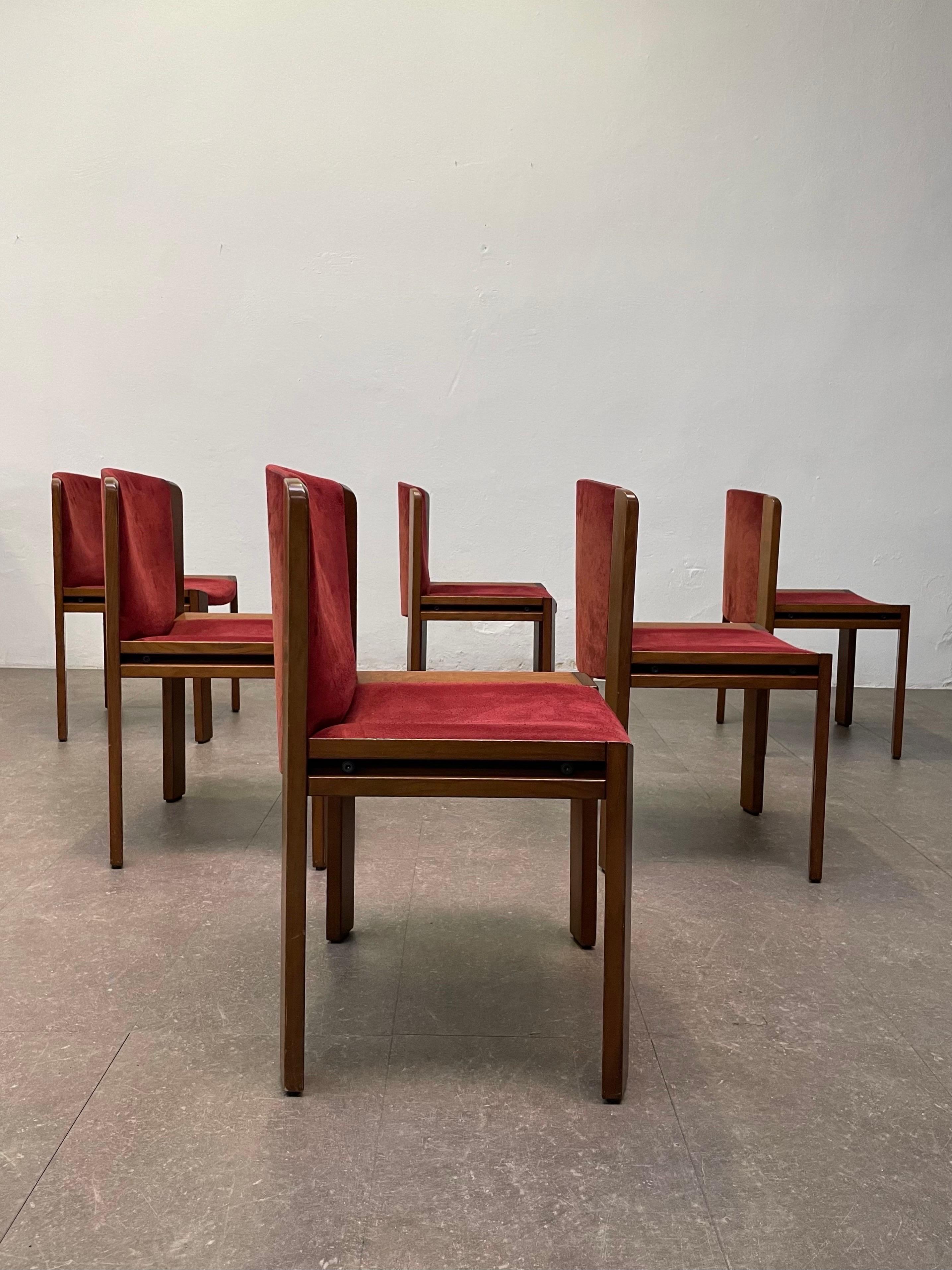 Mid-Century Modern Set of Six '300' Dining Chairs by Joe Colombo for Pozzi, 1960s