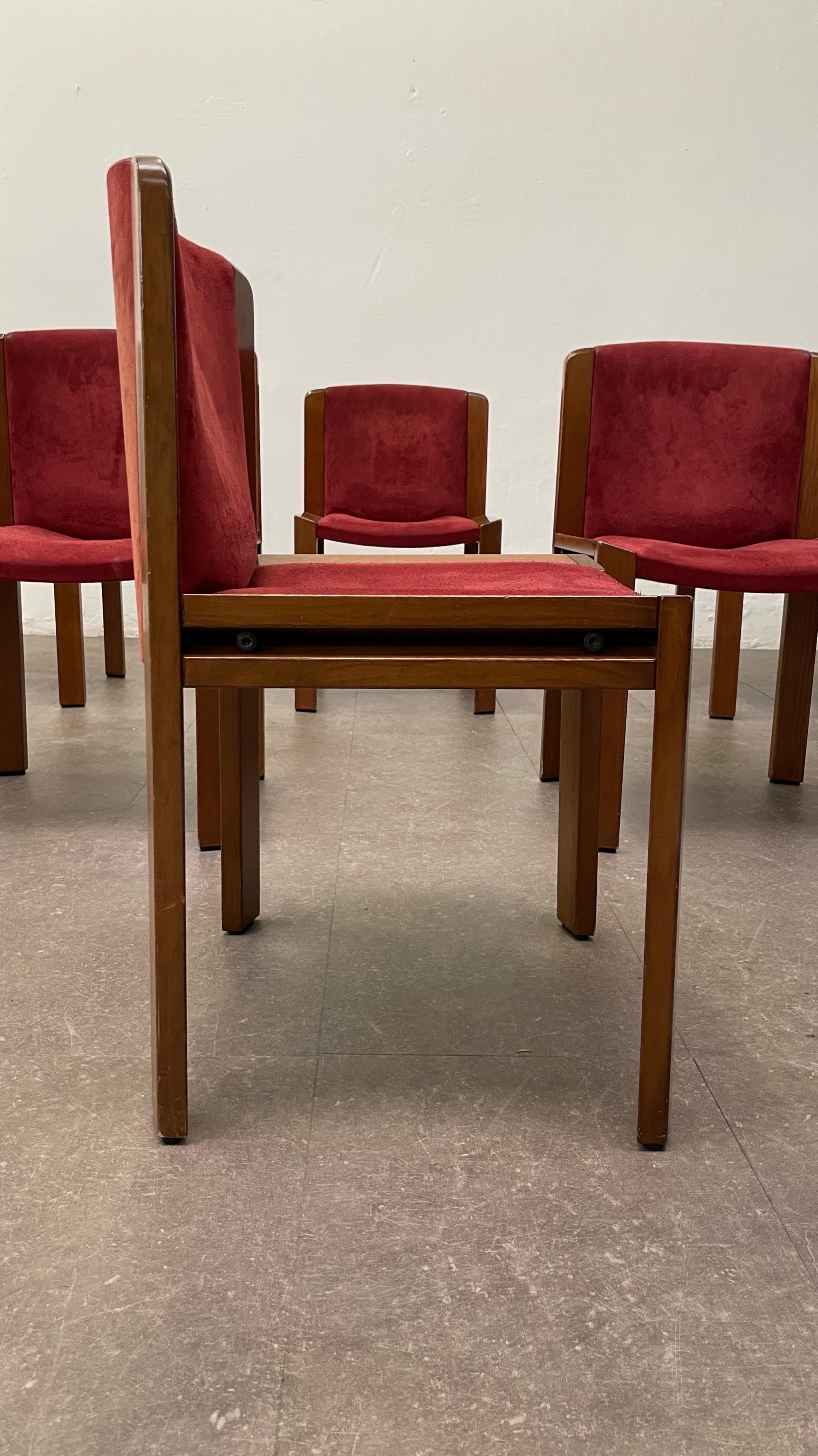 Italian Set of Six '300' Dining Chairs by Joe Colombo for Pozzi, 1960s