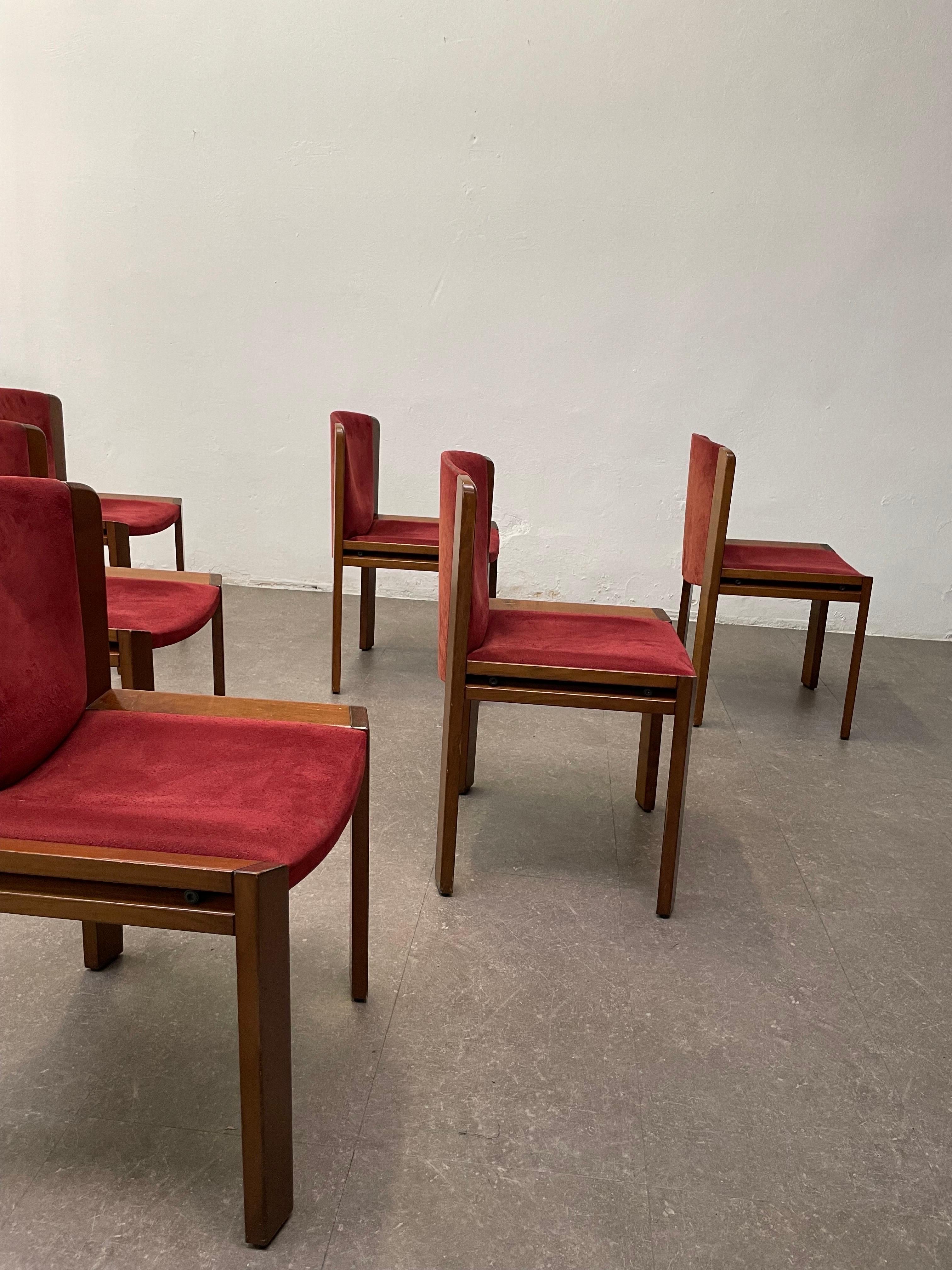Mid-20th Century Set of Six '300' Dining Chairs by Joe Colombo for Pozzi, 1960s