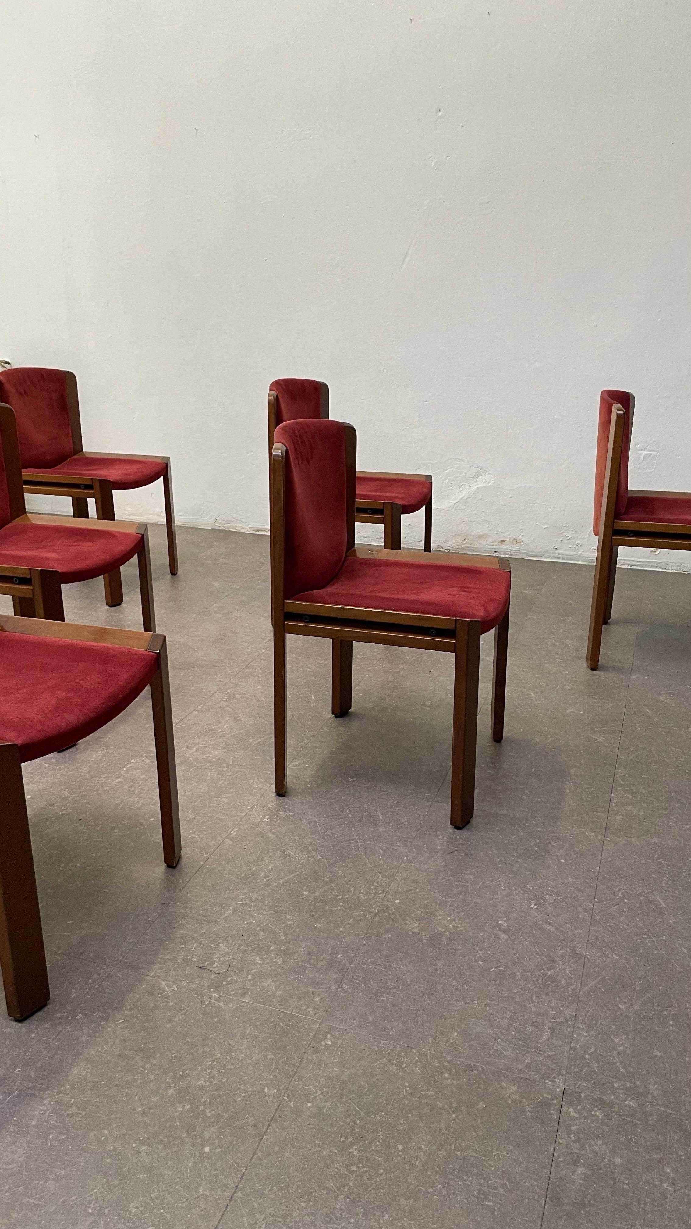 Set of Six '300' Dining Chairs by Joe Colombo for Pozzi, 1960s 2