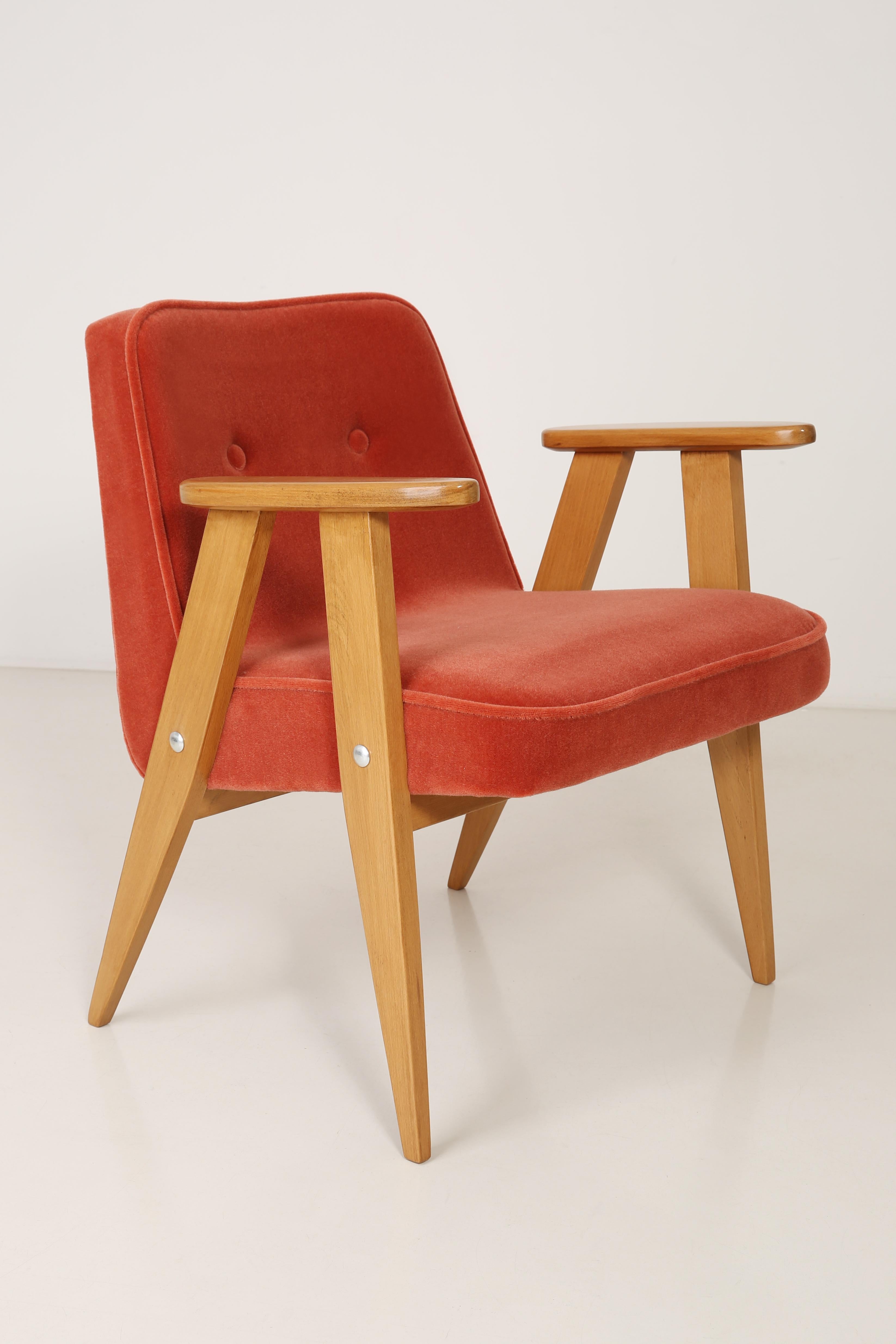 Textile Set of Six 366 Armchair, Jozef Chierowski, 1960s For Sale