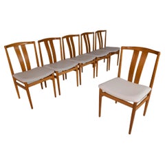 Ensemble de six (6) chaises de salle à manger danoises en chêne par Vamdrup Stolefabrik, vers 1970