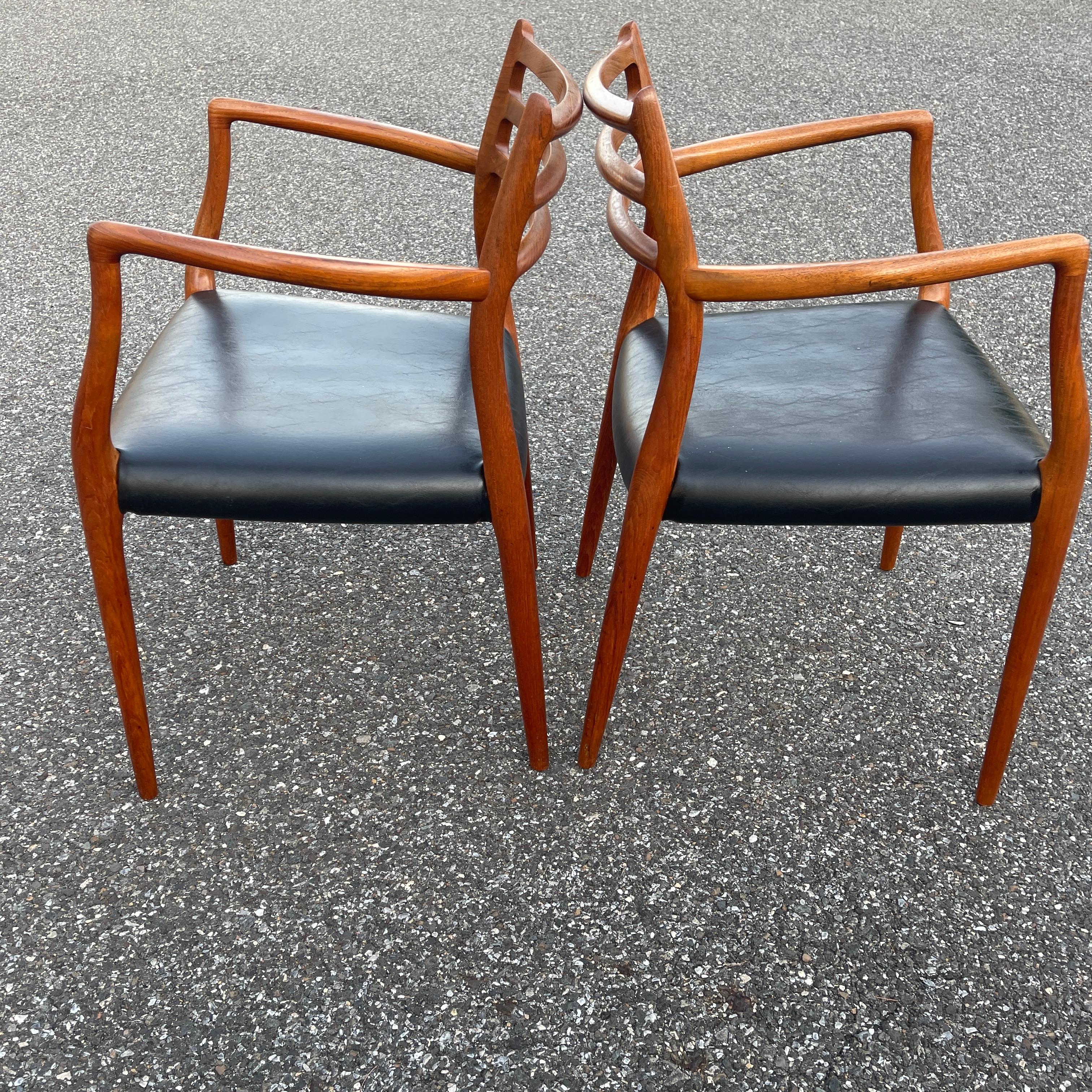 Set of Six 6 Danish Mid-Century Modern Dining Chairs, Niels Moller 5