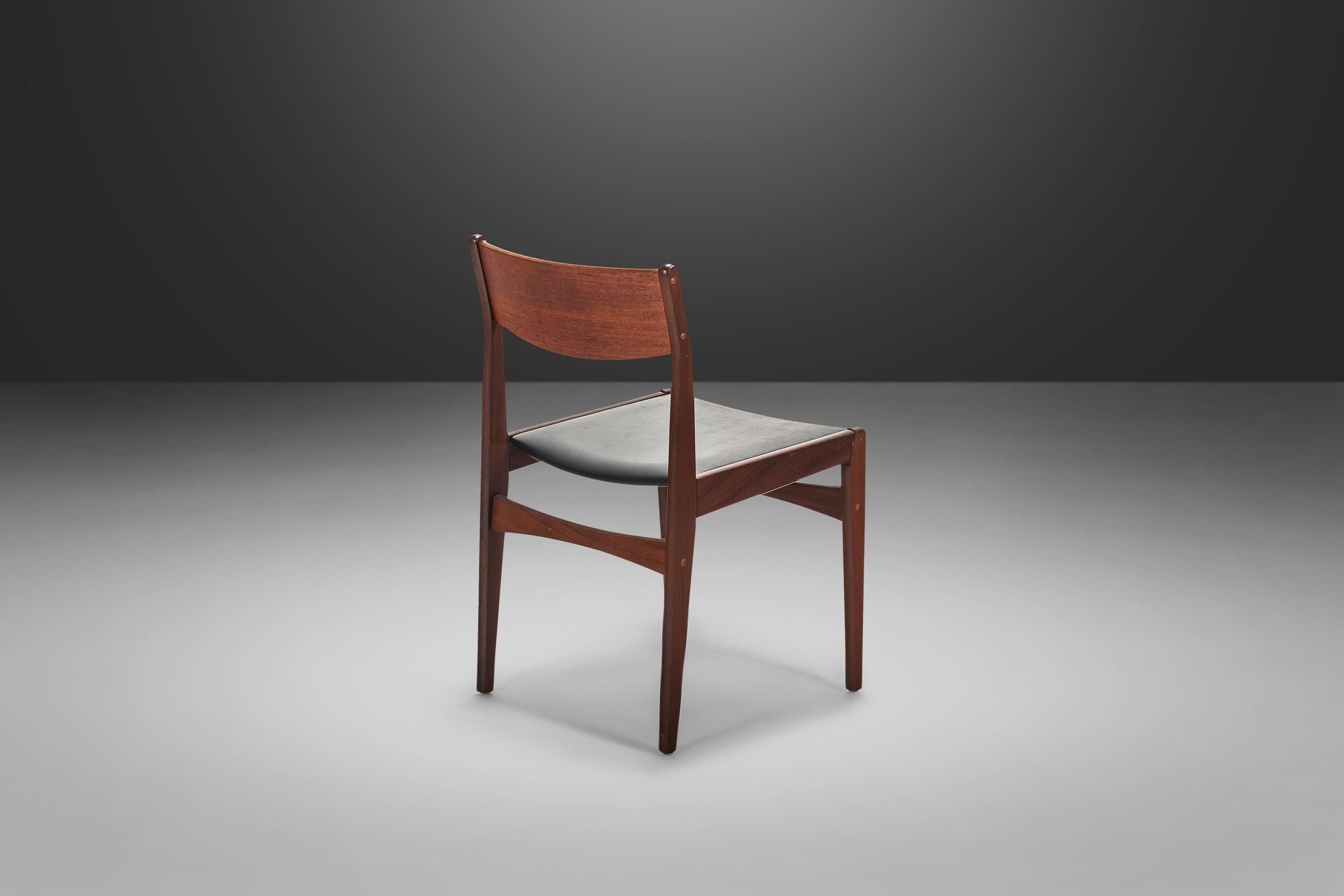 Danish Set of Six '6' Teak Dining Chairs Poul Volther for Frem Røjle, Denmark, c. 1960s