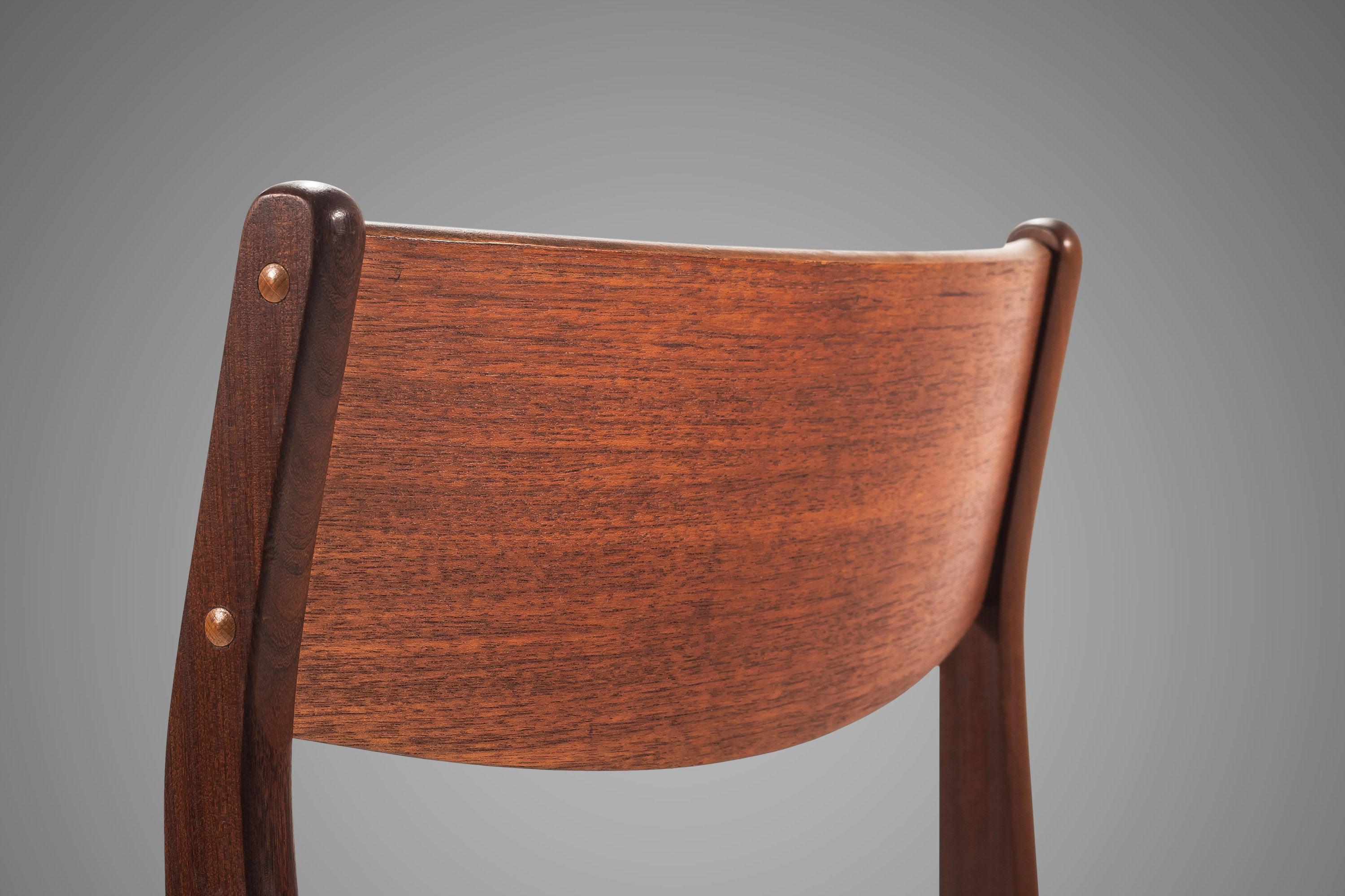 Set of Six '6' Teak Dining Chairs Poul Volther for Frem Røjle, Denmark, c. 1960s 1