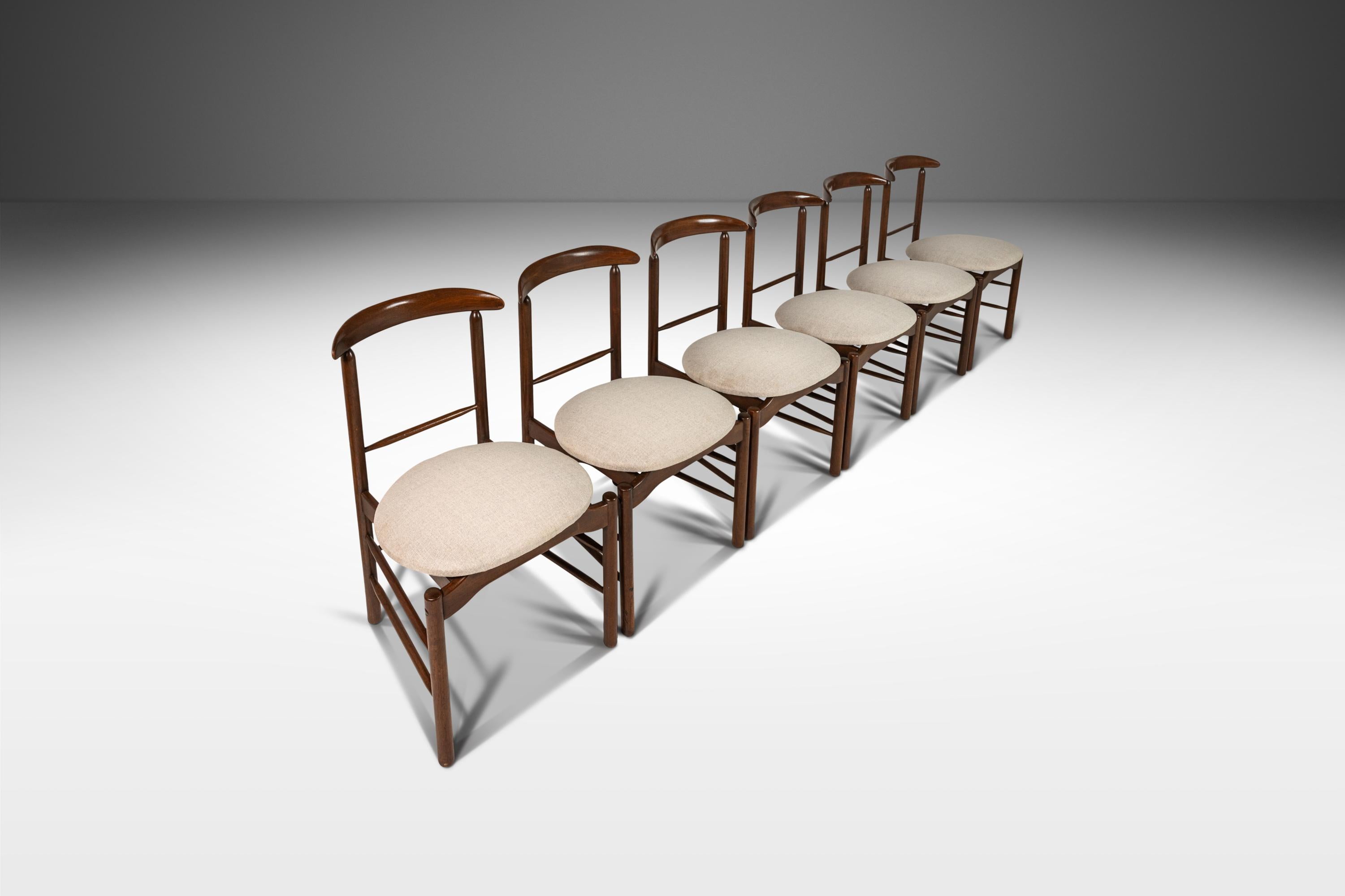 Designed by the seminal Greta Magnusson-Grossman this set of six dining chairs built by Glenn of California are the archetypal example of the early American Modern movement. An icon of both modern architecture and interior design in the Las Angeles