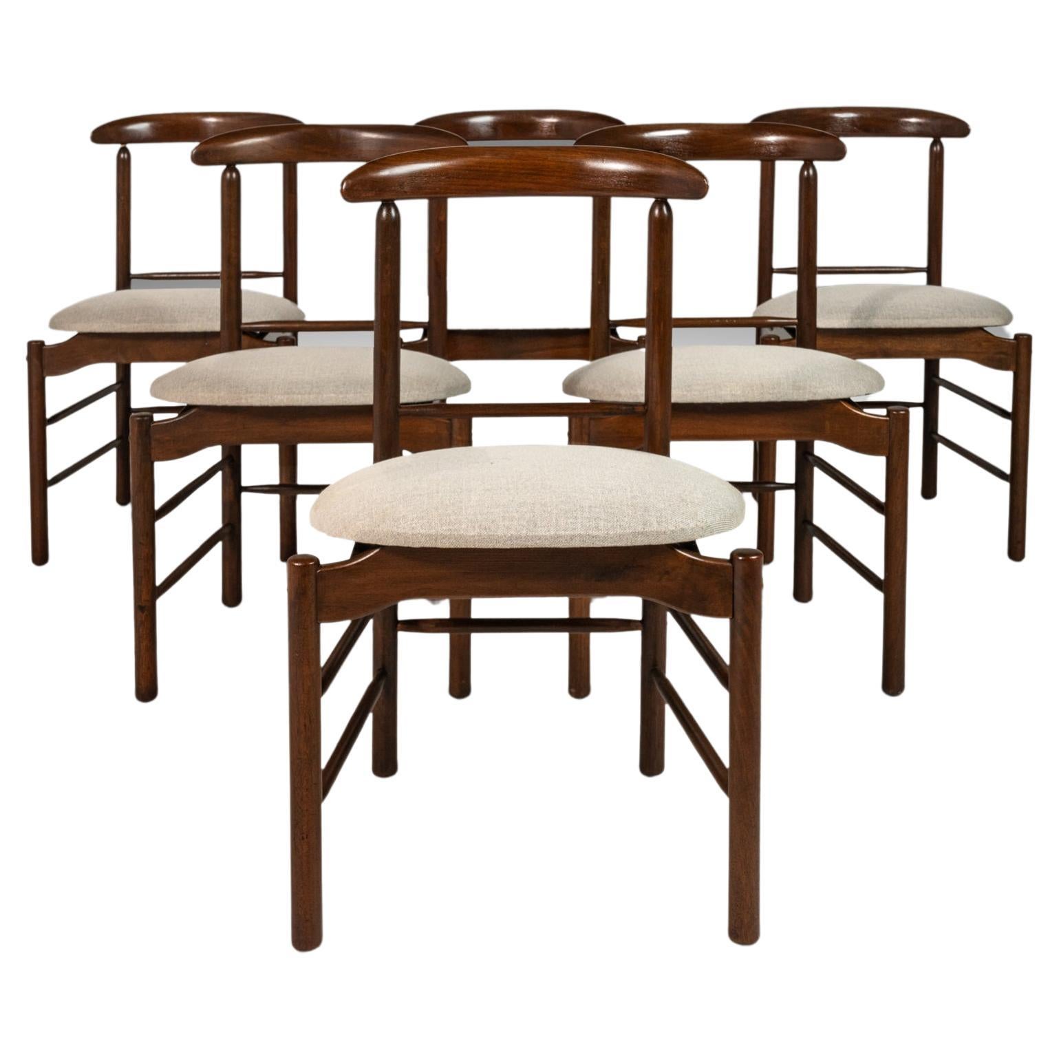 Ensemble de six chaises de salle à manger '6' de Greta Grossman pour Glenn of California, vers 1954