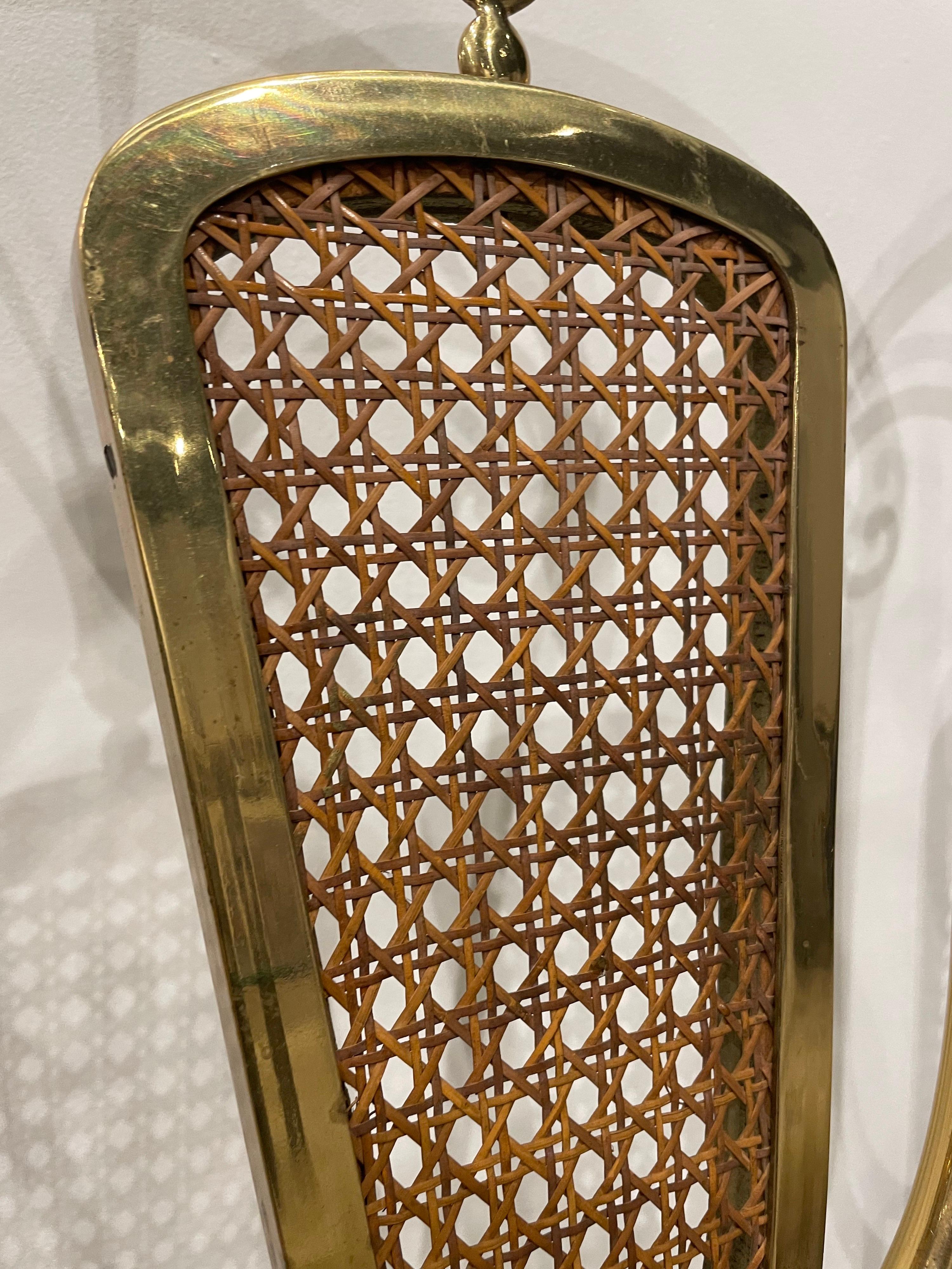 Set of Six '6' Fine Vintage Italian Brass Dining Chairs 10