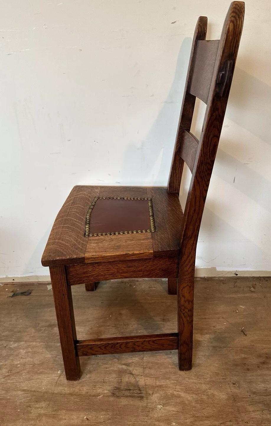 Juego De (6) Sillas De Comedor Gustav Stickley 