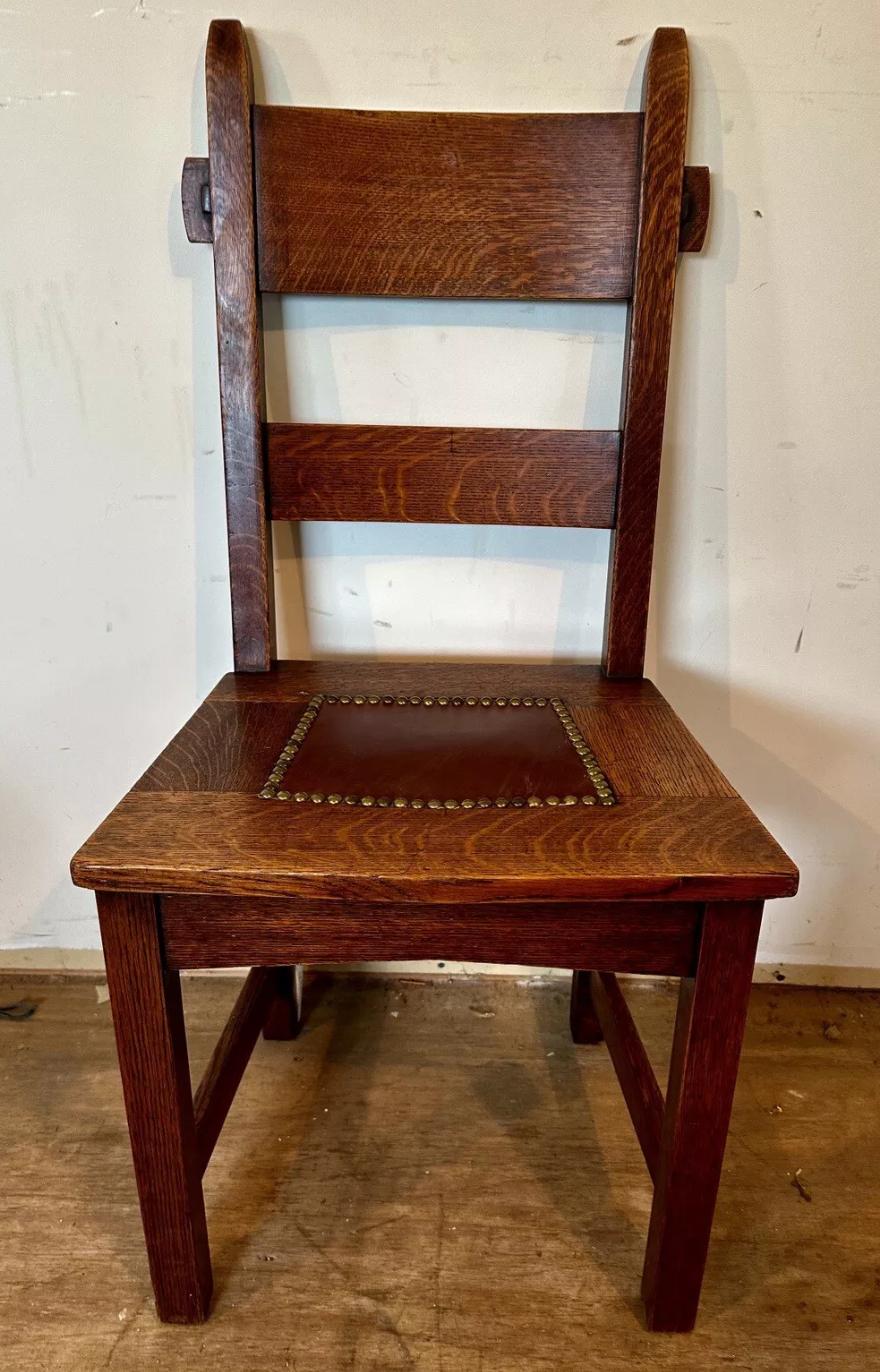 Juego De (6) Sillas De Comedor Gustav Stickley 