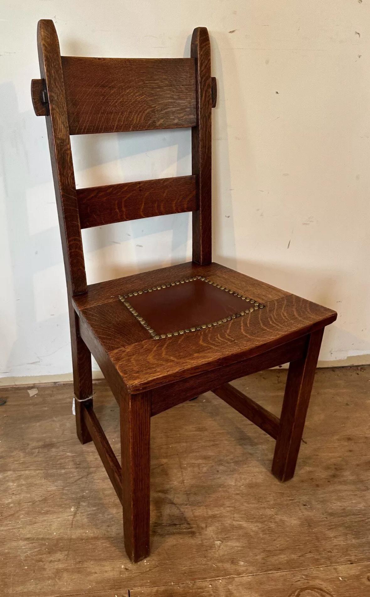 Juego De (6) Sillas De Comedor Gustav Stickley 
