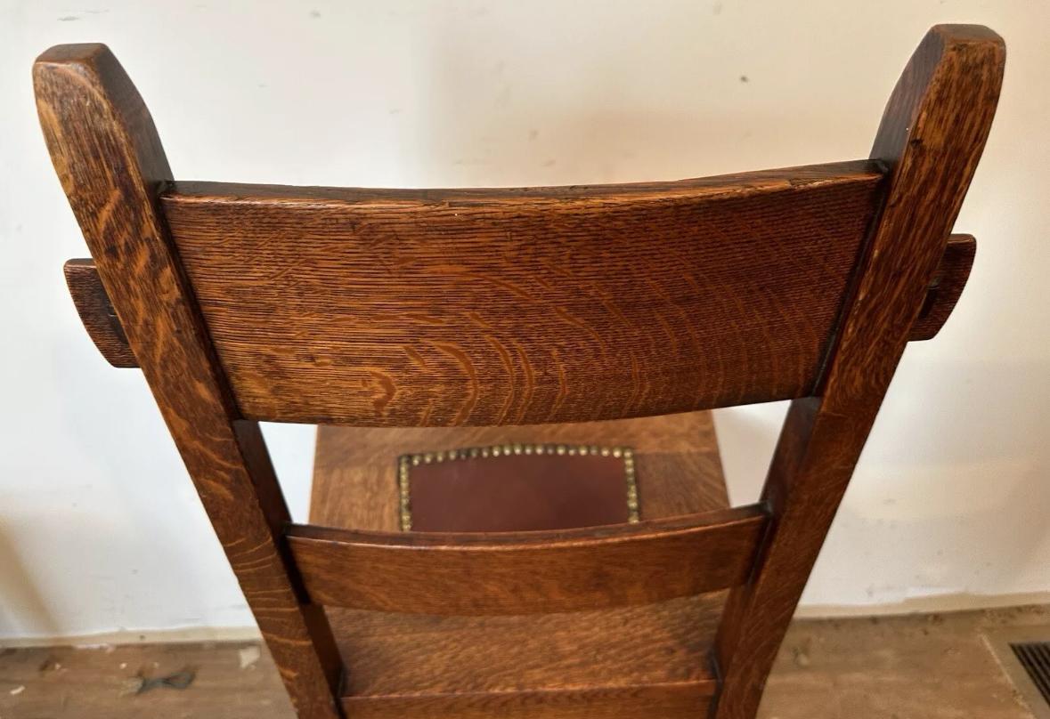 Juego De (6) Sillas De Comedor Gustav Stickley 