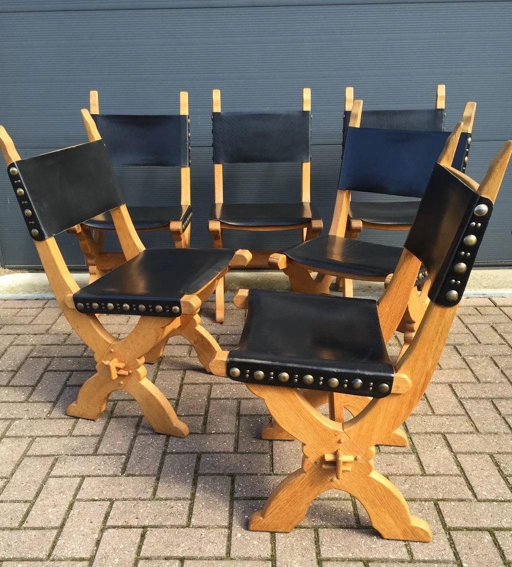 Great looking & very comfortable, vintage country style chairs.

If you are looking for a set of six rural chairs of great quality then these timeless ones could be perfect for you. Handcrafted with natural and strong materials only, this
