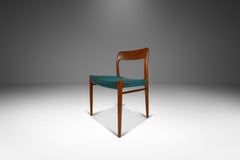 Set of Six (6) Model #75 Dining Chairs in Teak by Niels Møller for J.L. Møllers