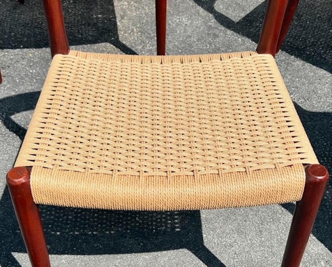 Danish Set of Six (6) Model 75 Teak Dining Chairs by Niels Otto Møller