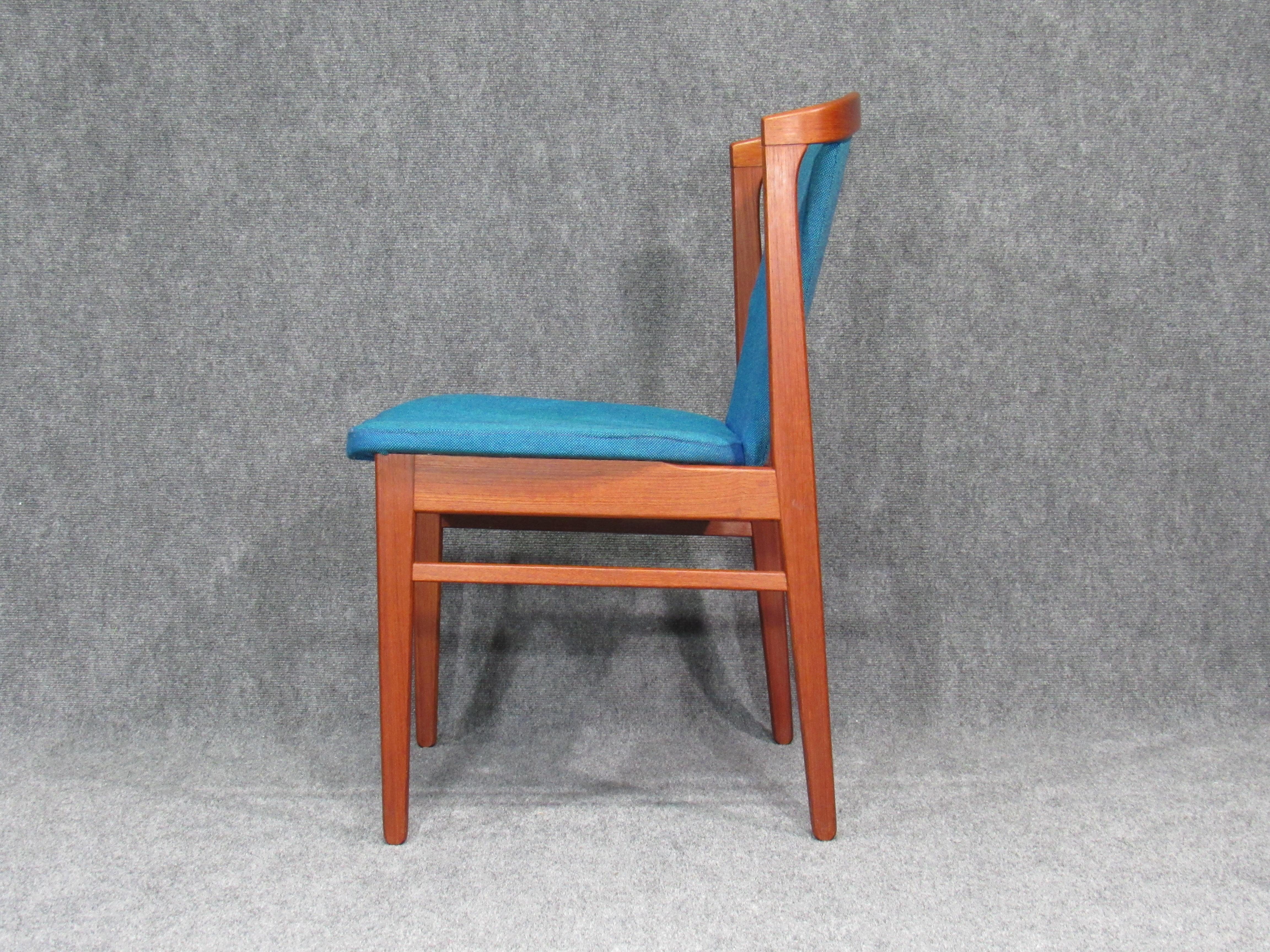 Set of Six '6' Rare Midcentury, Danish Modern Teak Dining Chairs by Erik Buck 13