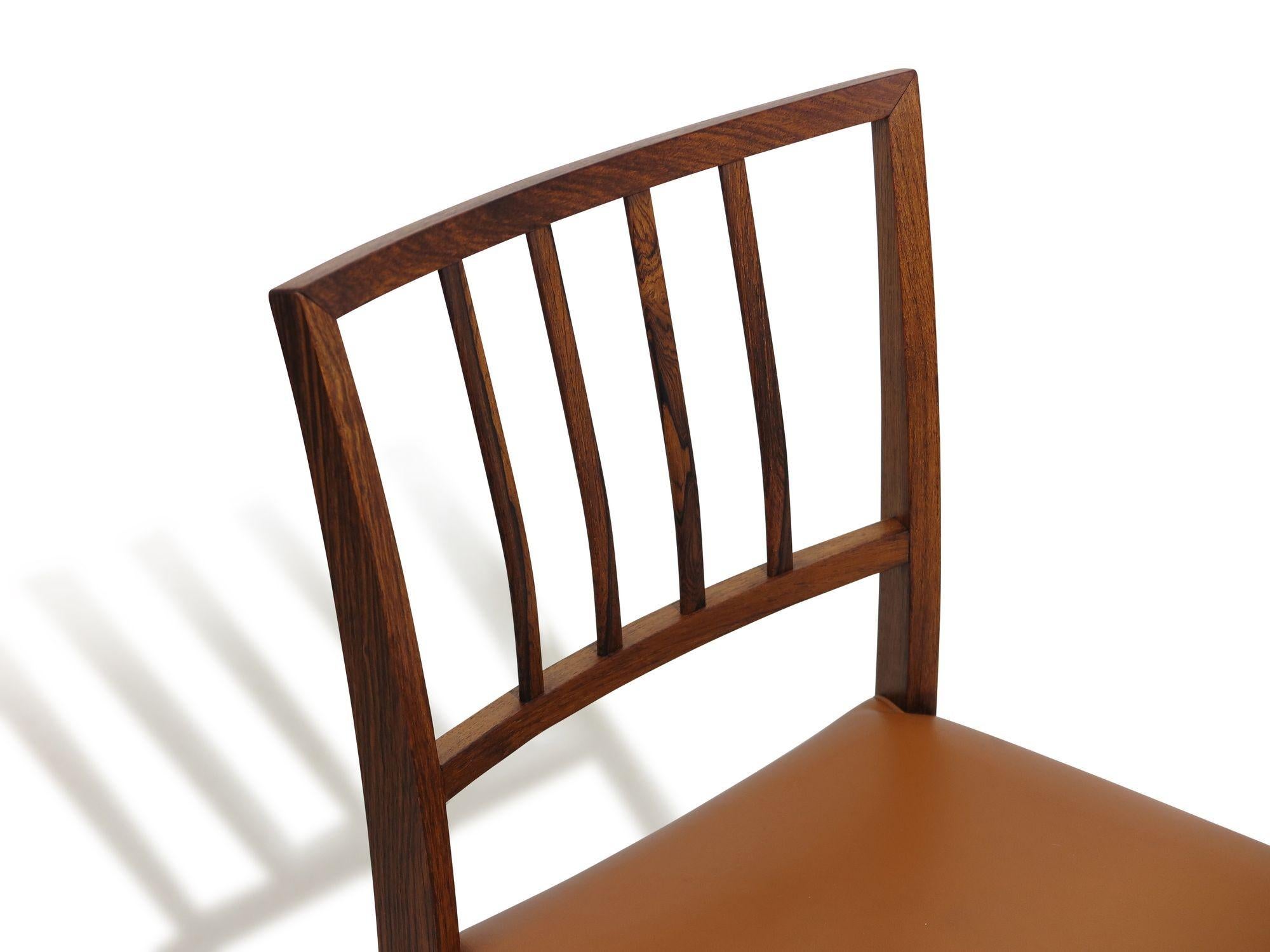 Set of Six (6) Rosewood Dining Chairs in the Manner of Jacob Kjær, c.1948 For Sale 3