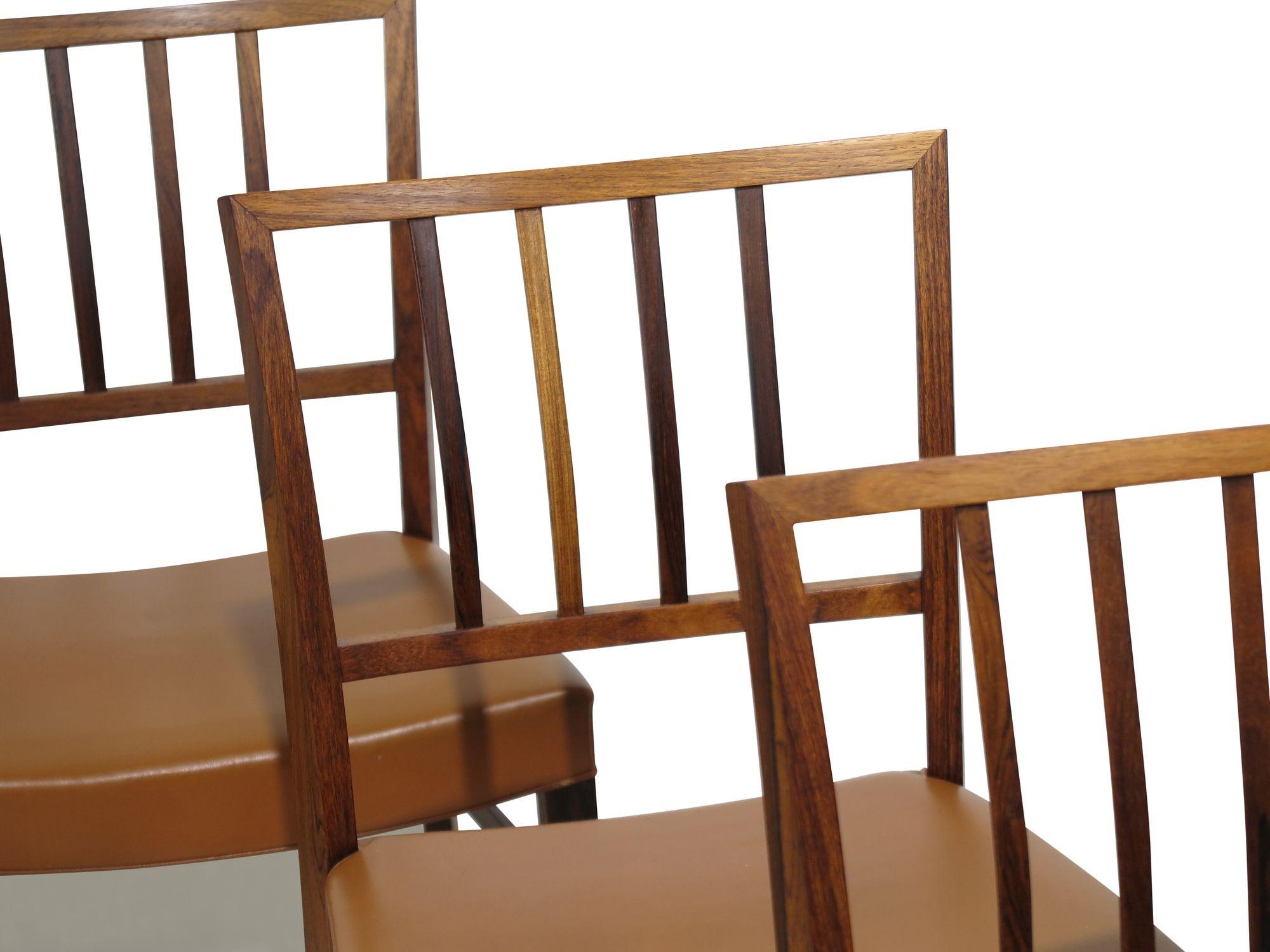 Set of Six (6) Rosewood Dining Chairs in the Manner of Jacob Kjær, c.1948 For Sale 5