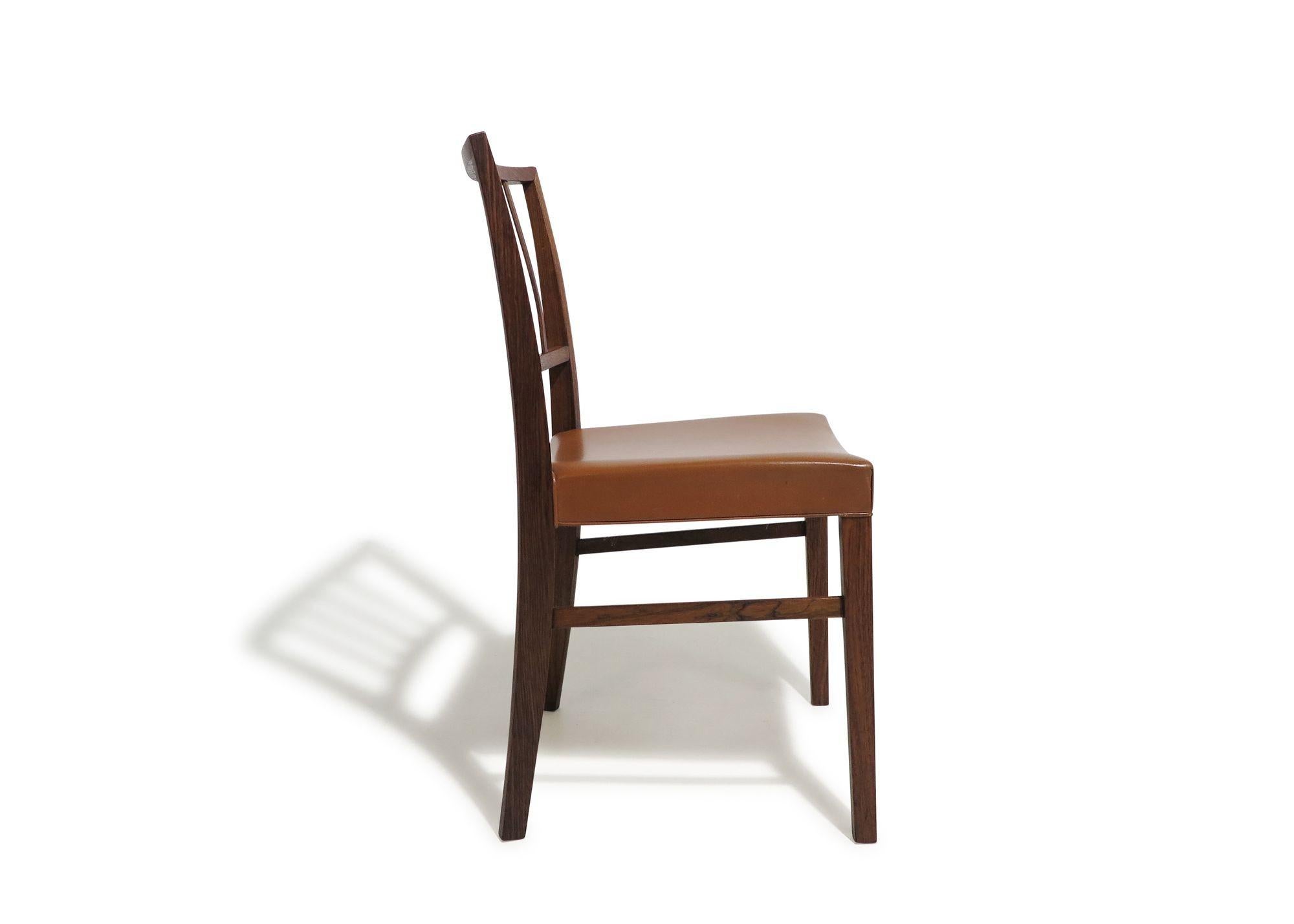20th Century Set of Six (6) Rosewood Dining Chairs in the Manner of Jacob Kjær, c.1948 For Sale