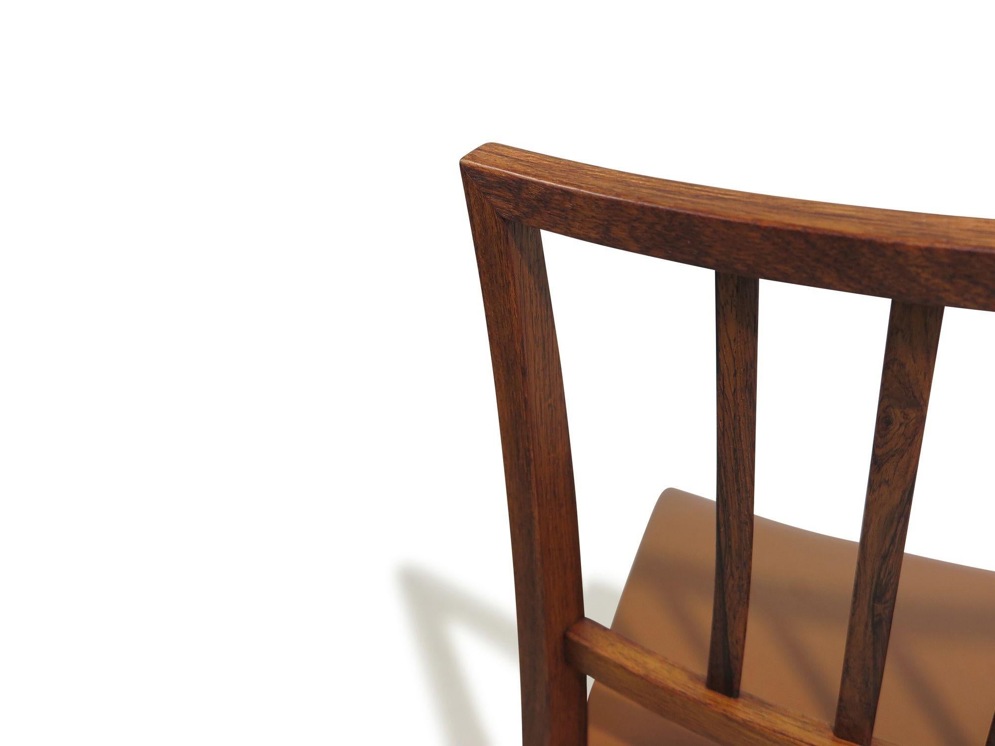 Set of Six (6) Rosewood Dining Chairs in the Manner of Jacob Kjær, c.1948 For Sale 1