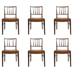 Set of Six (6) Rosewood Dining Chairs in the Manner of Jacob Kjær, c.1948