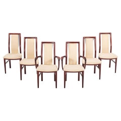 Set of Six '6' Solid Mahogany Dining Chairs by Schou Andersen Denmark circa1970s