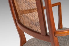 Set of Six '6' Stately Dining Chairs with Cane Back Detailing, c. 1960s